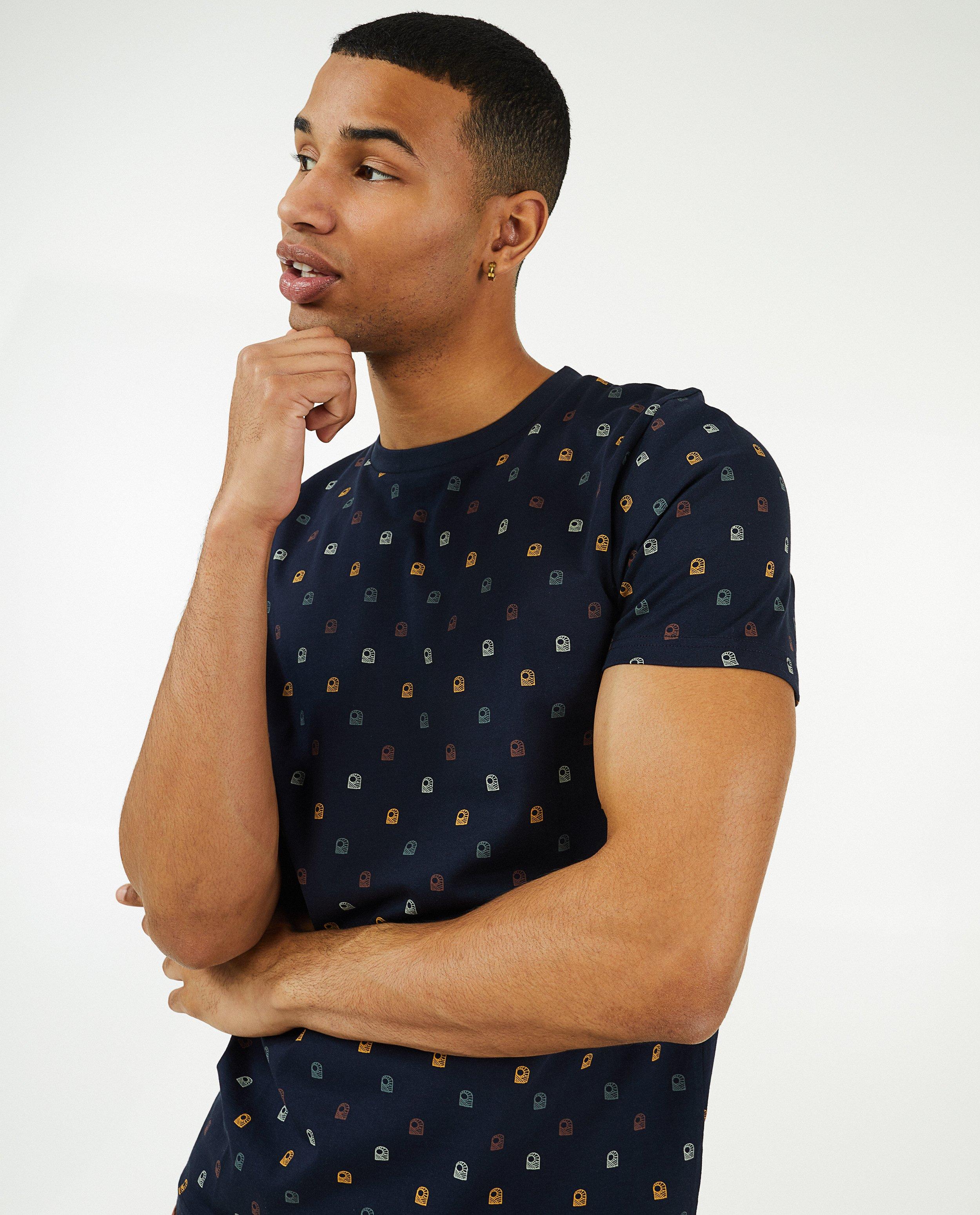 T-shirts - Donkerblauw T-shirt met print