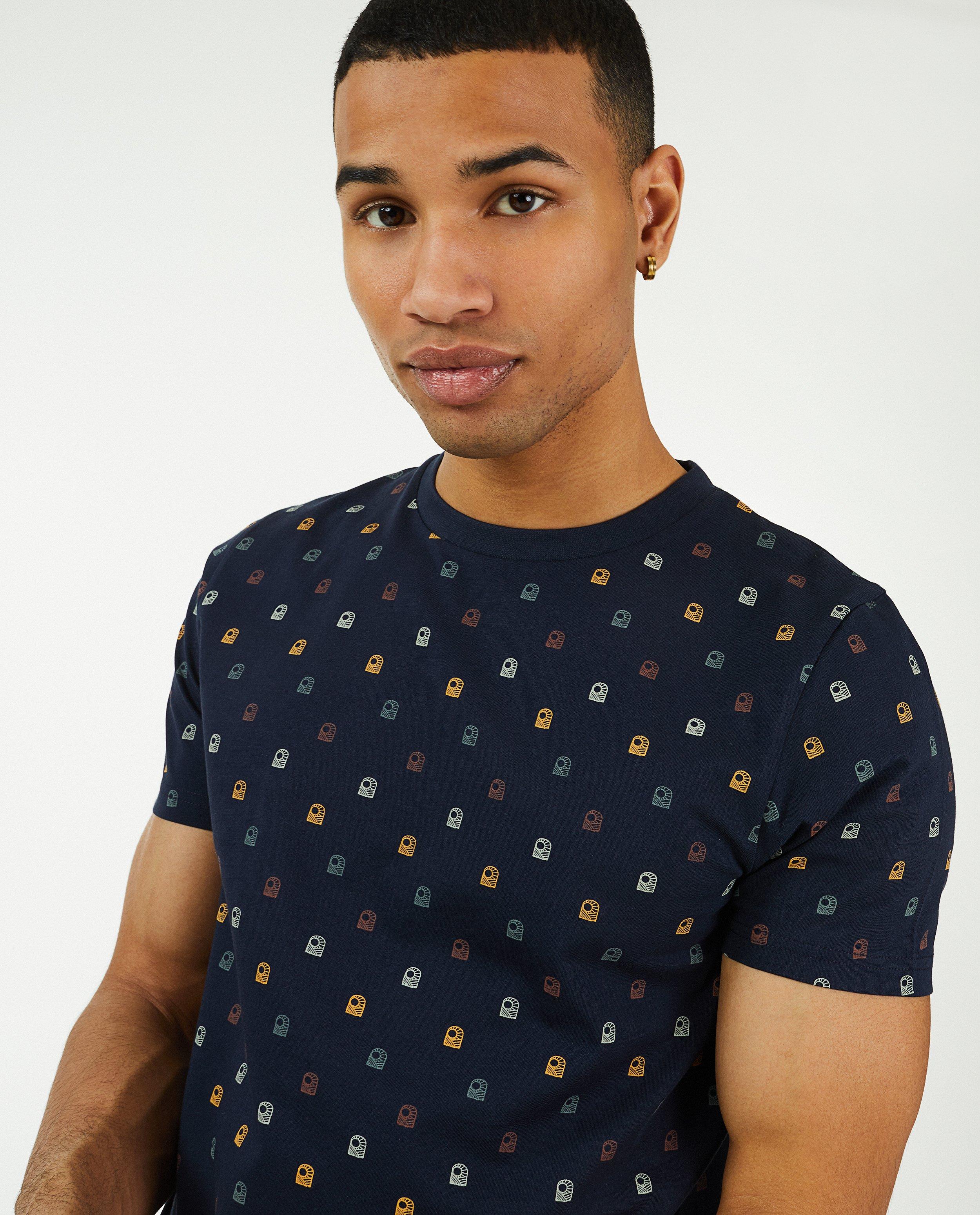T-shirts - Donkerblauw T-shirt met print