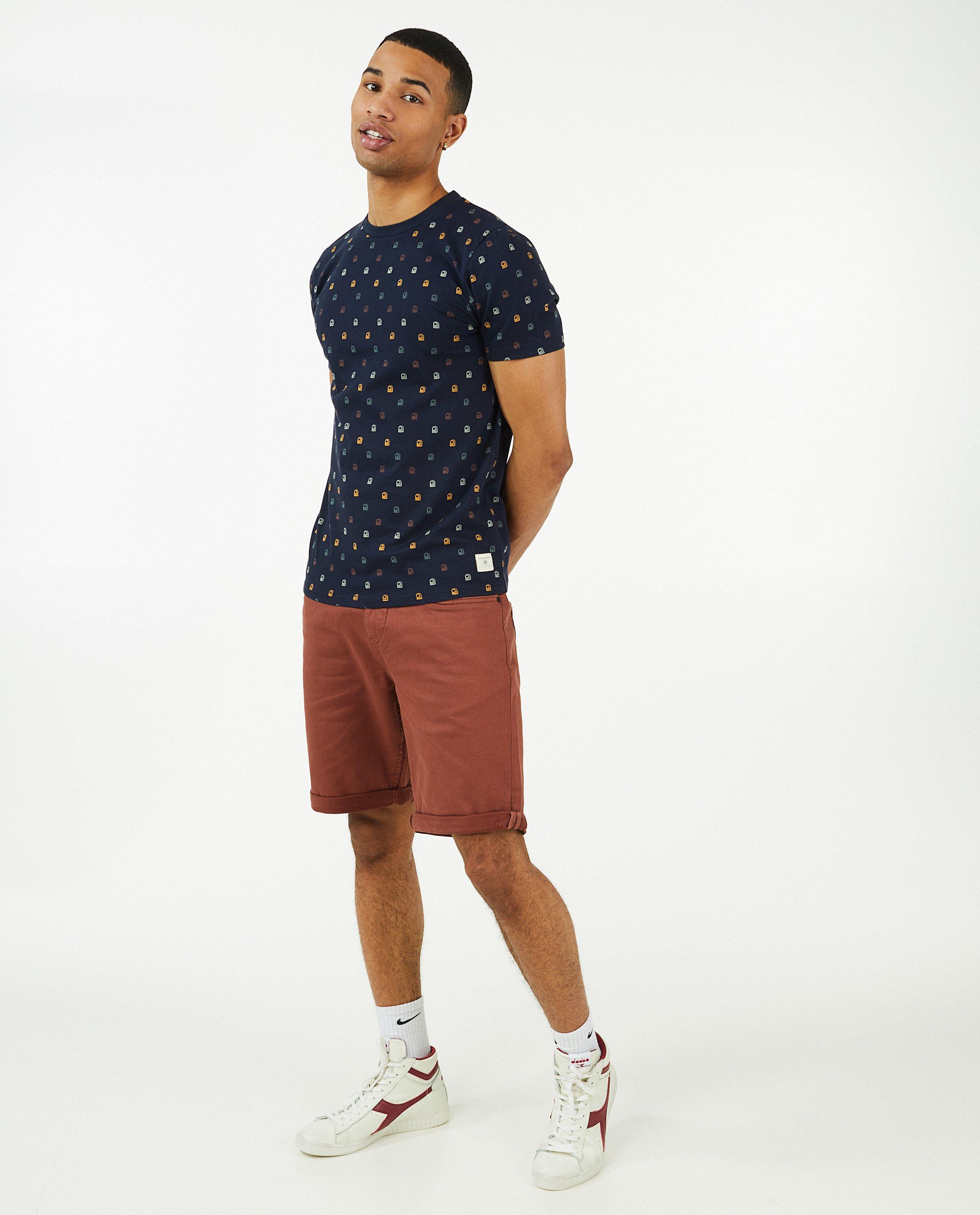 T-shirts - Donkerblauw T-shirt met print