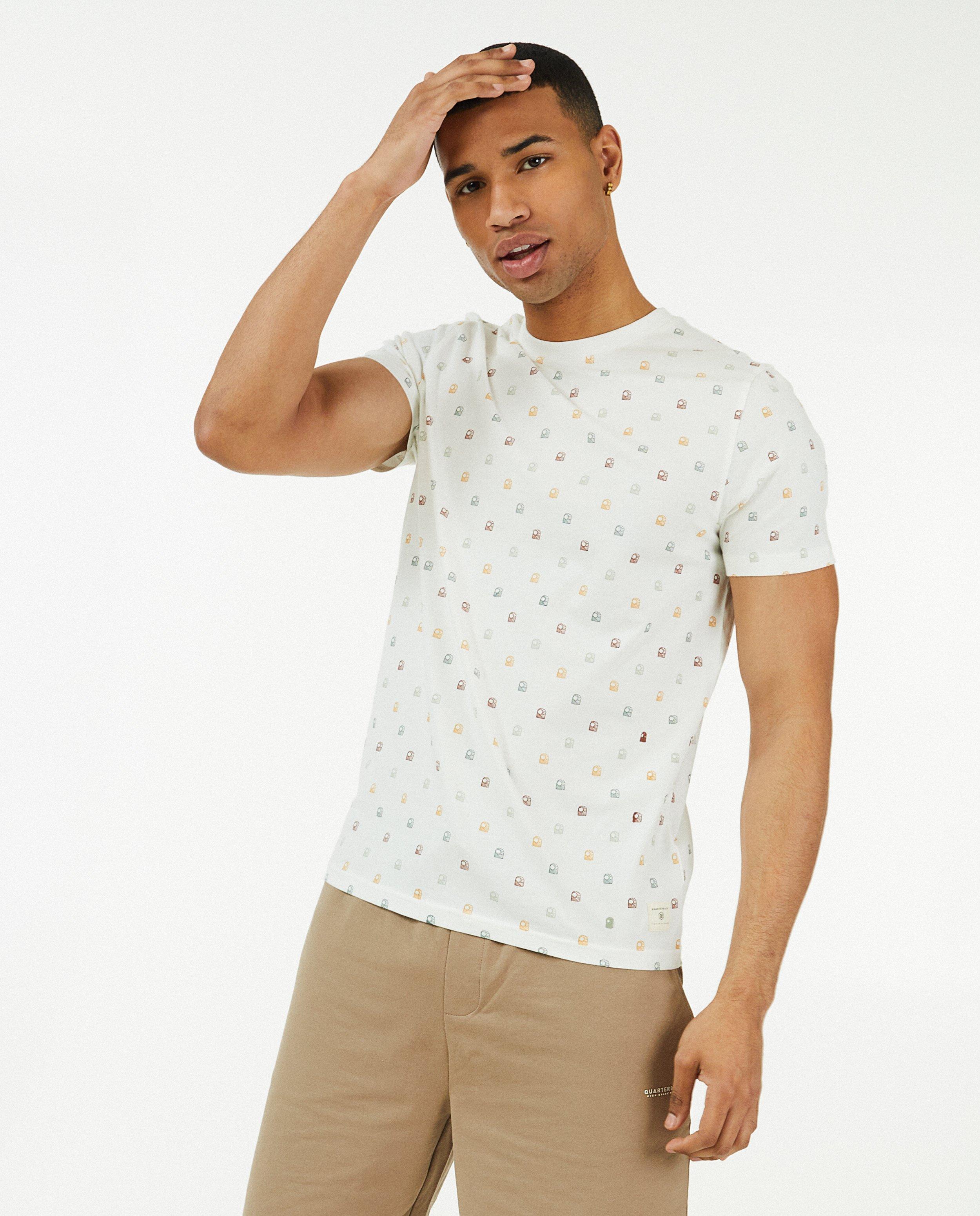 T-shirts - Donkerblauw T-shirt met print