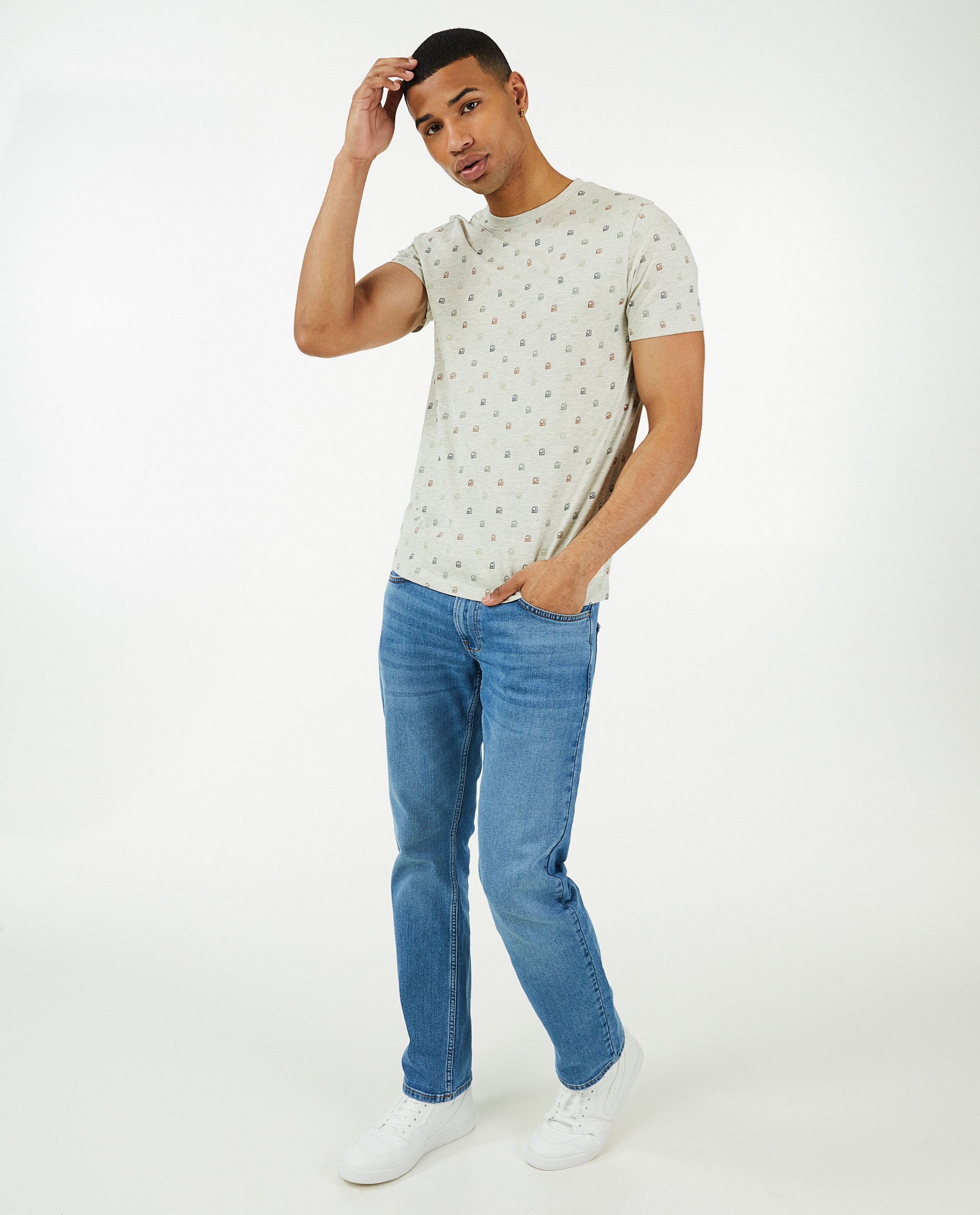 Wit T-shirt met print - null - Quarterback