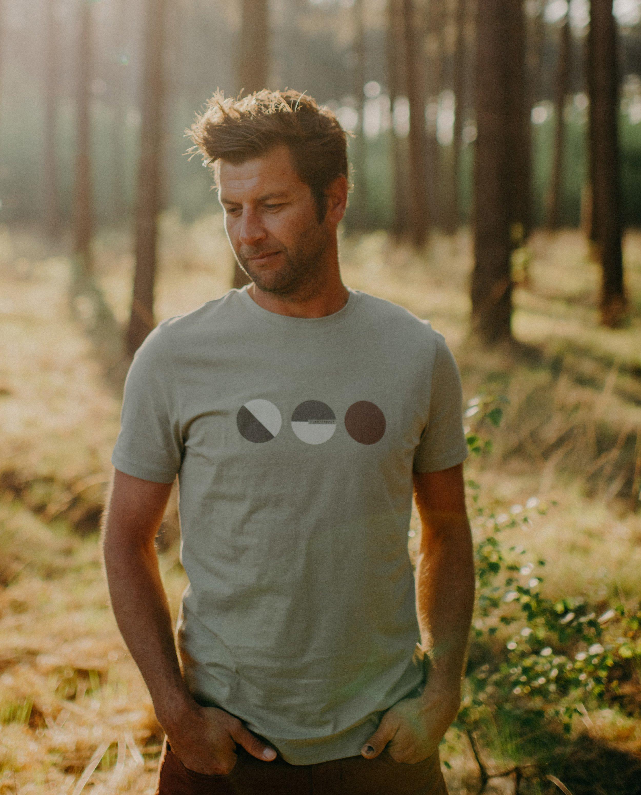 Saliegroen T-shirt met print - null - Quarterback