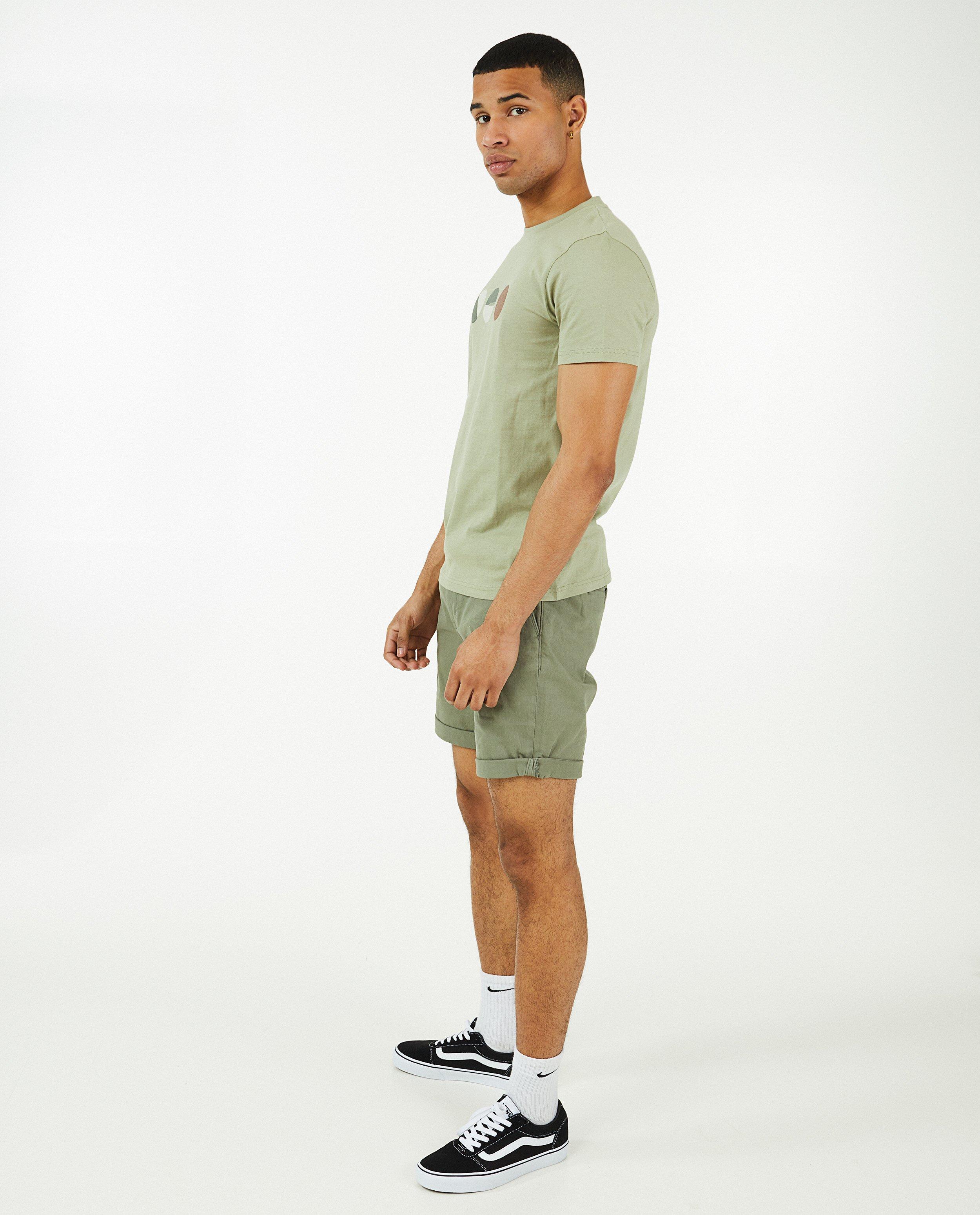 T-shirts - Donkergroen T-shirt met print