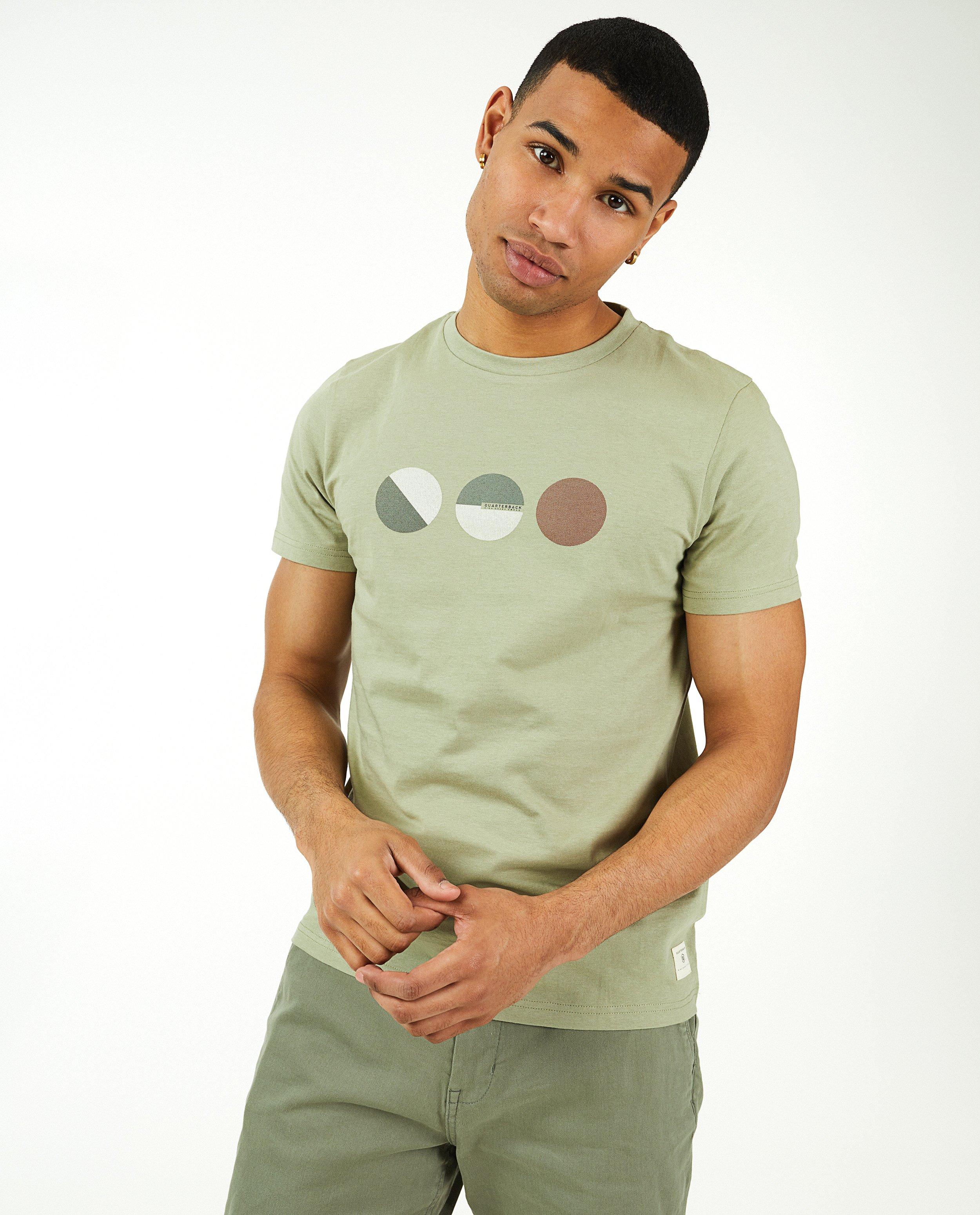 T-shirts - Donkergroen T-shirt met print