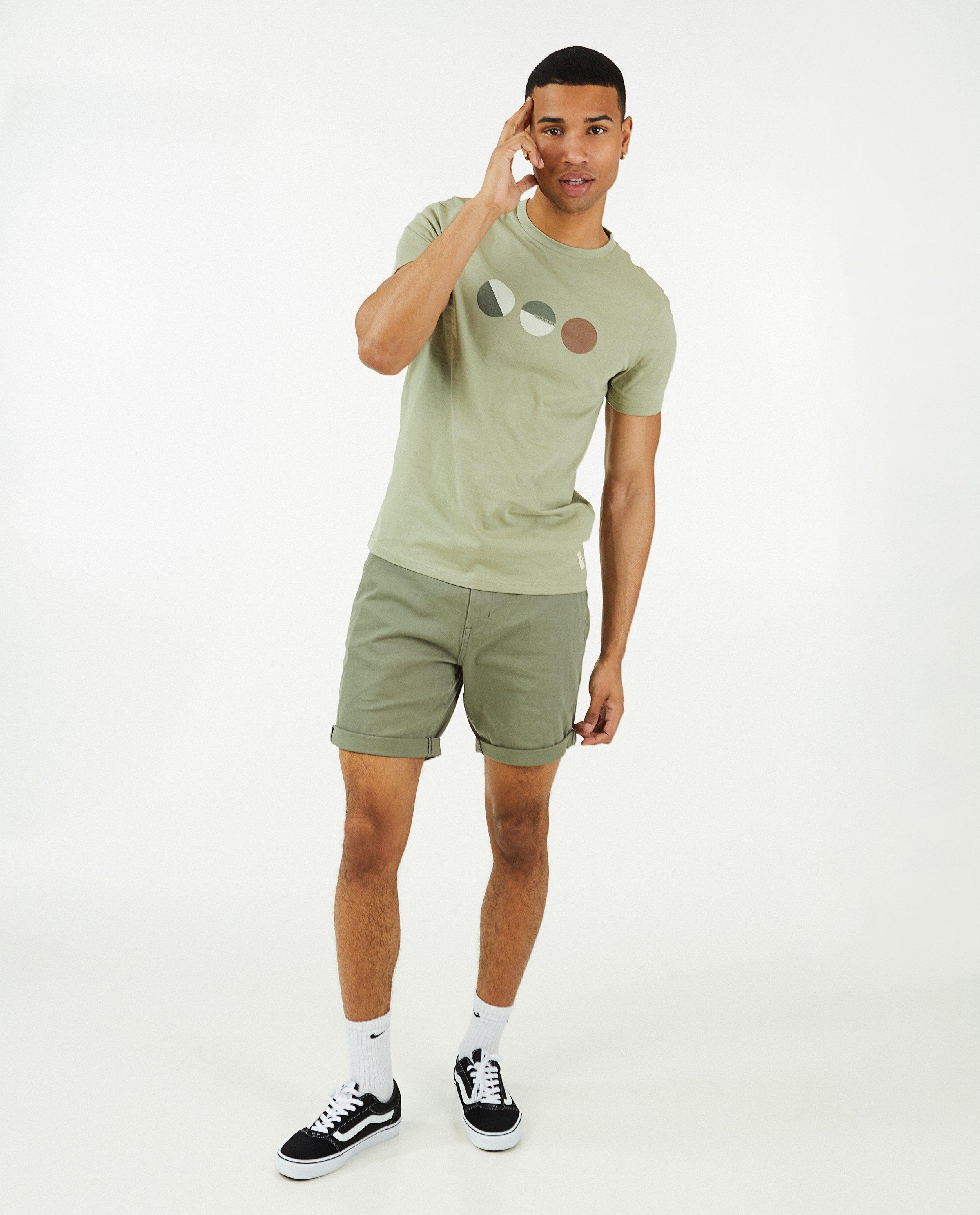T-shirts - Donkergroen T-shirt met print