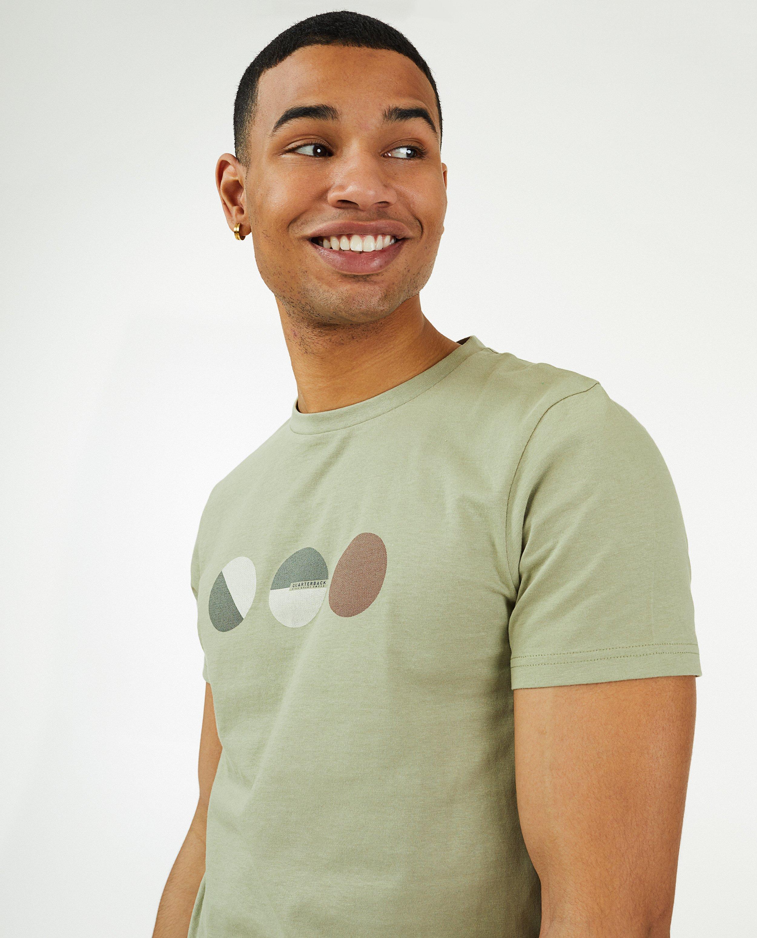 T-shirts - Donkergroen T-shirt met print
