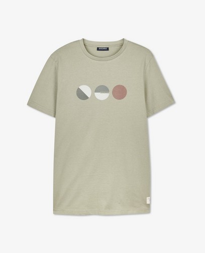 Donkergroen T-shirt met print