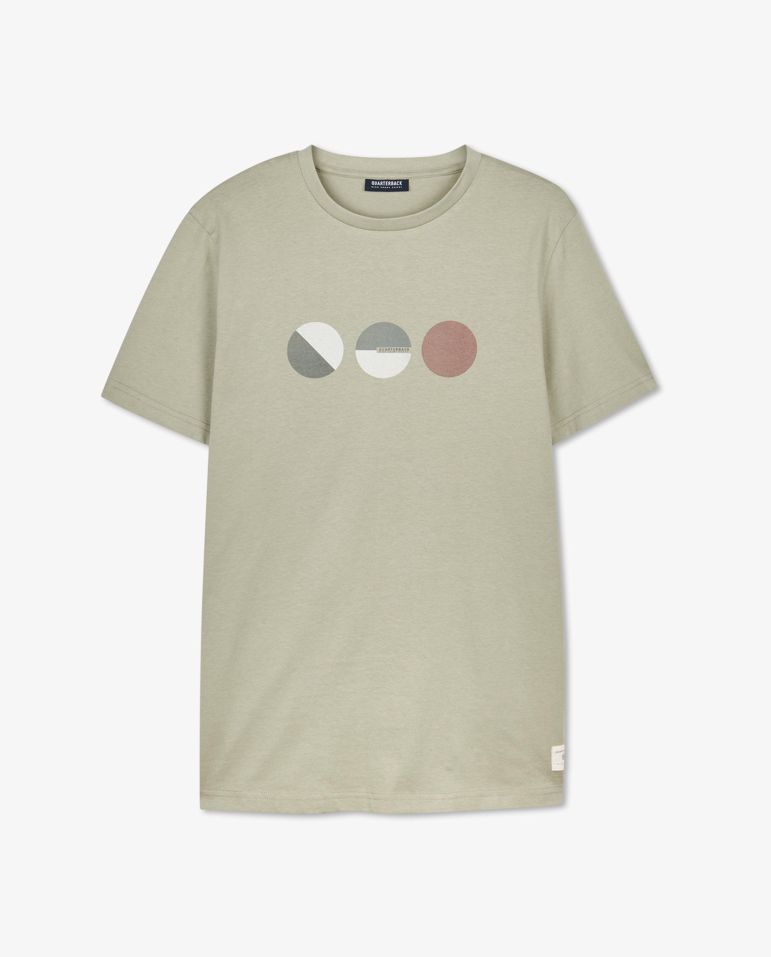 T-shirts - Donkergroen T-shirt met print
