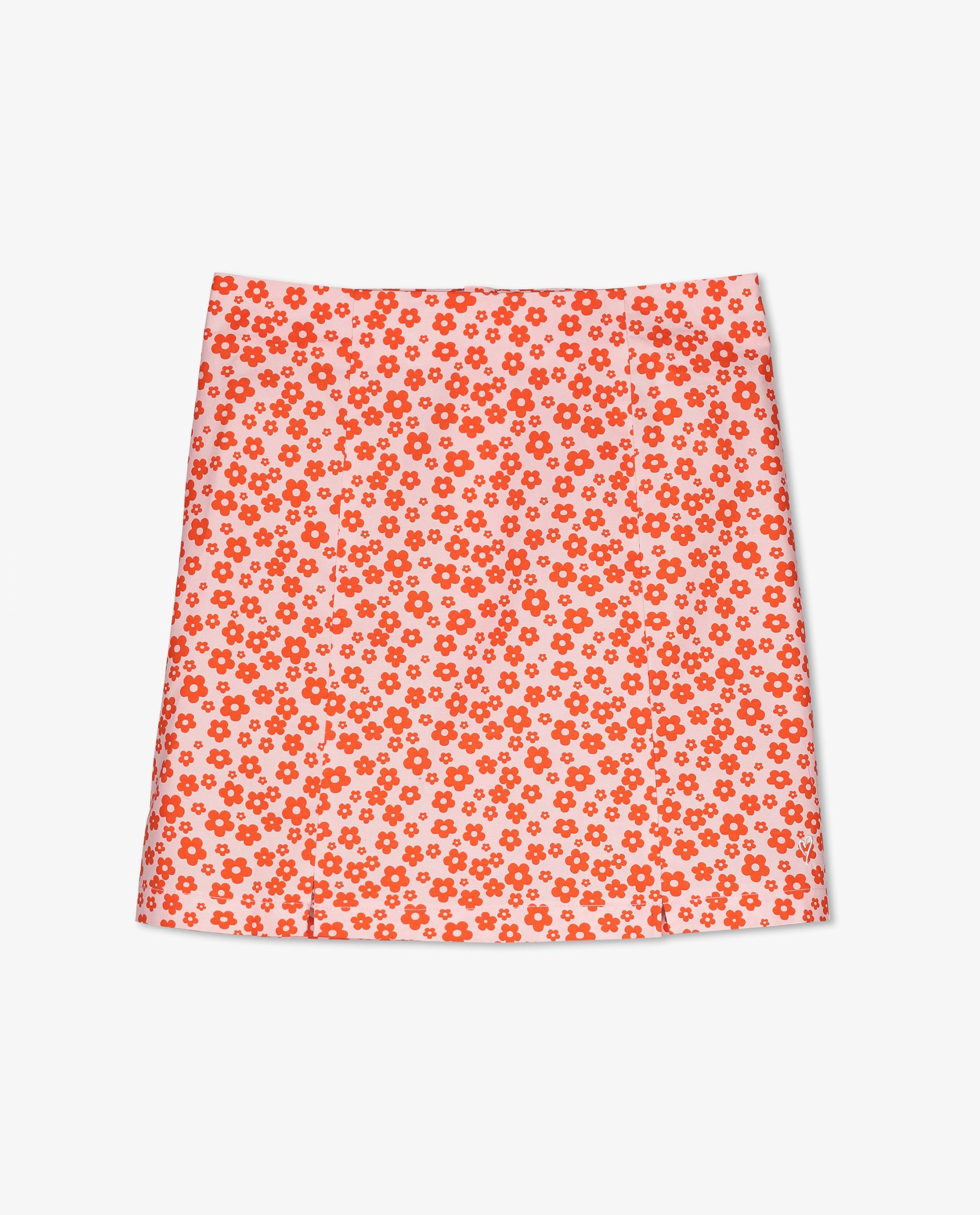 Rokken - Roze rok met bloemenprint Maude