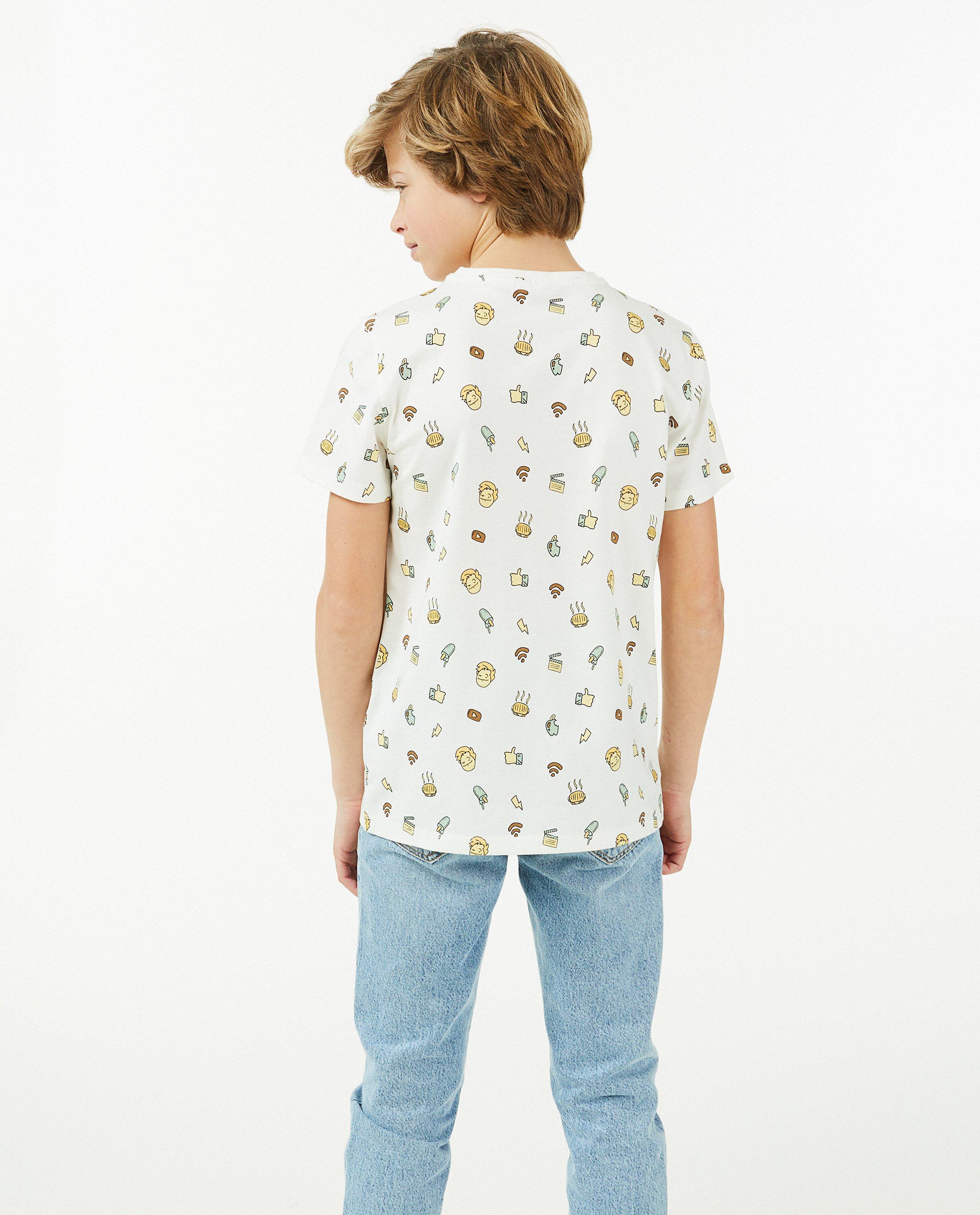 T-shirts - Wit T-shirt met print Dylan Haegens