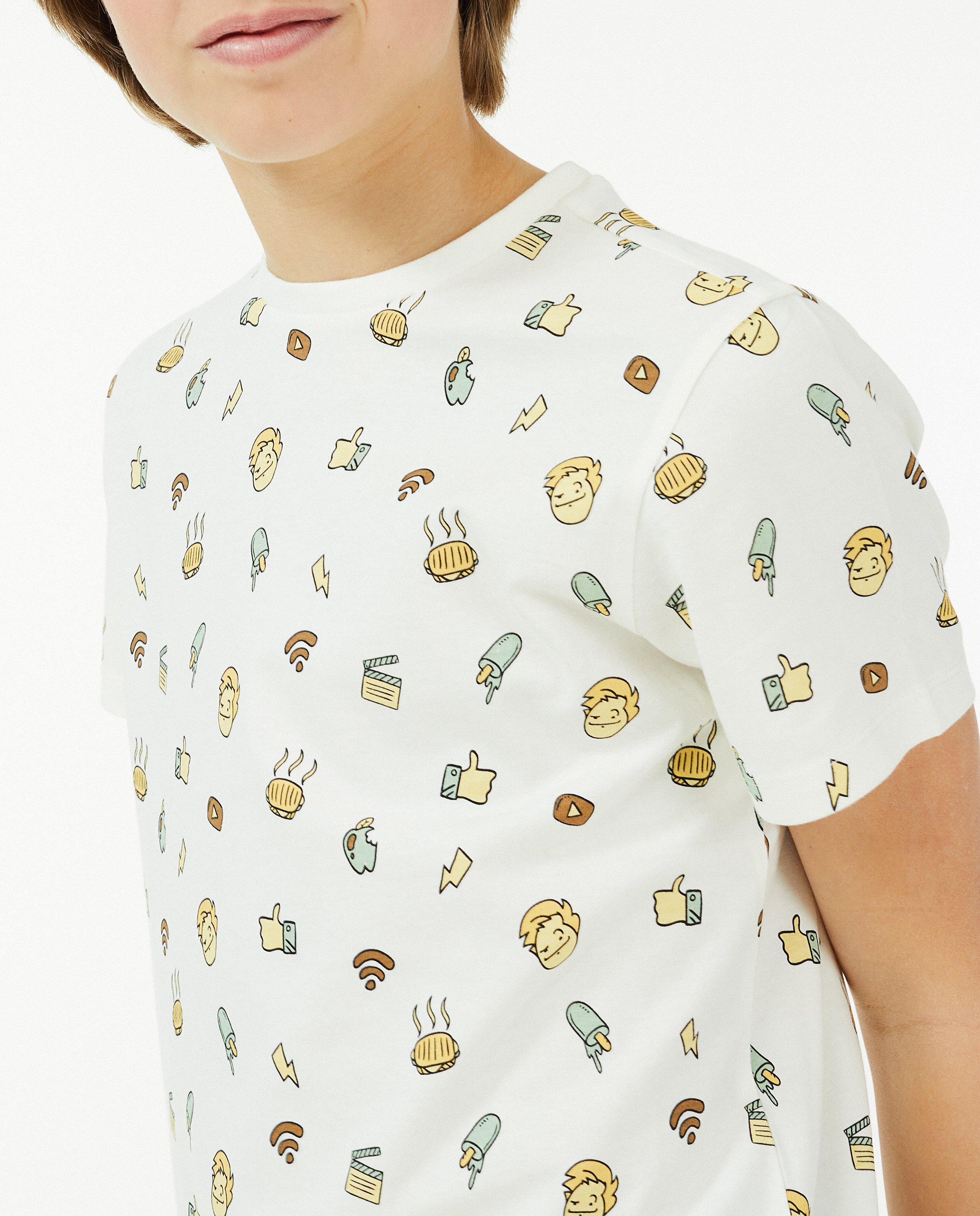 T-shirts - Wit T-shirt met print Dylan Haegens