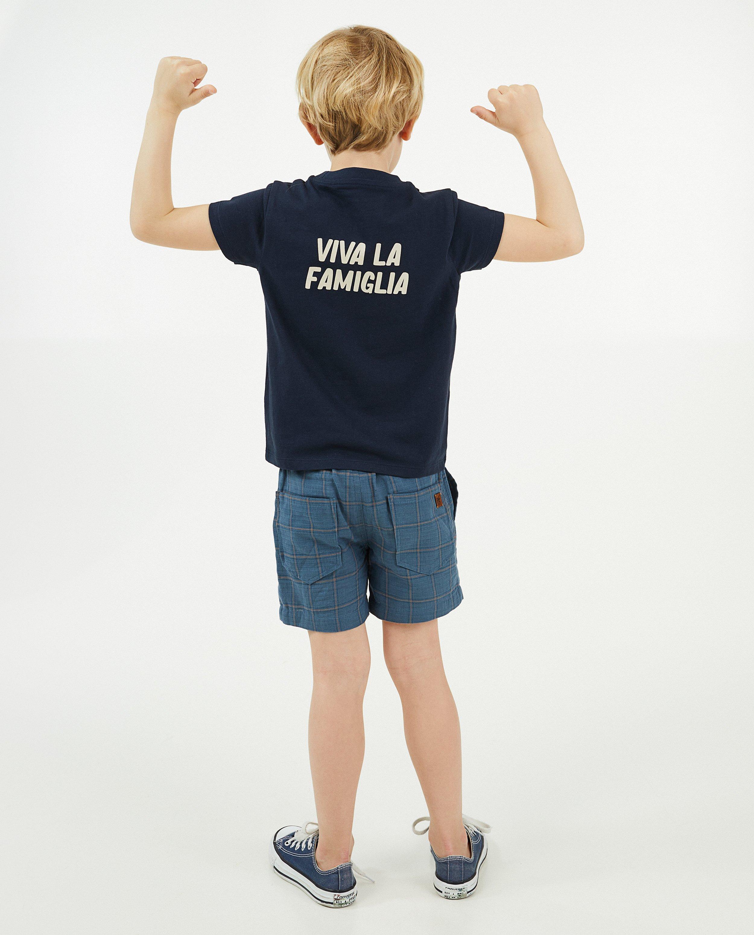 Donkerblauw T-shirt, 2-7 jaar - null - Familystories