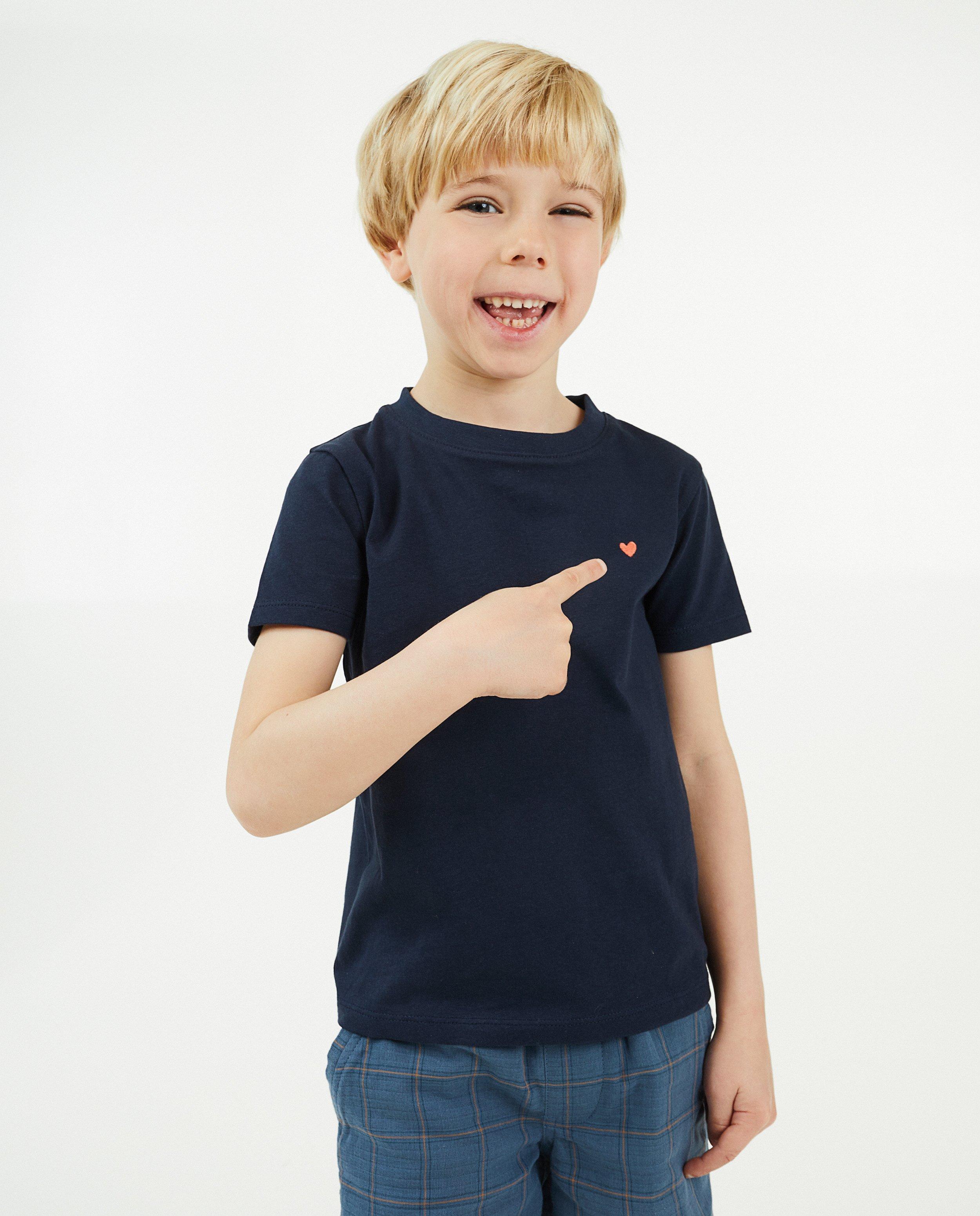 T-shirts - Donkerblauw T-shirt, 2-7 jaar