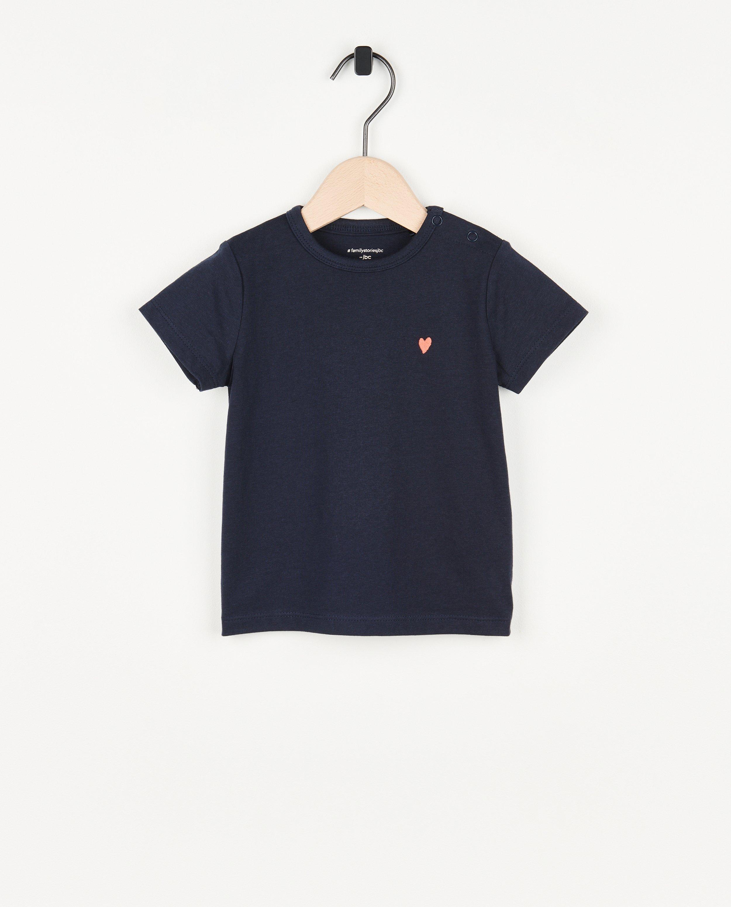 T-shirt bleu foncé à imprimé - null - Familystories