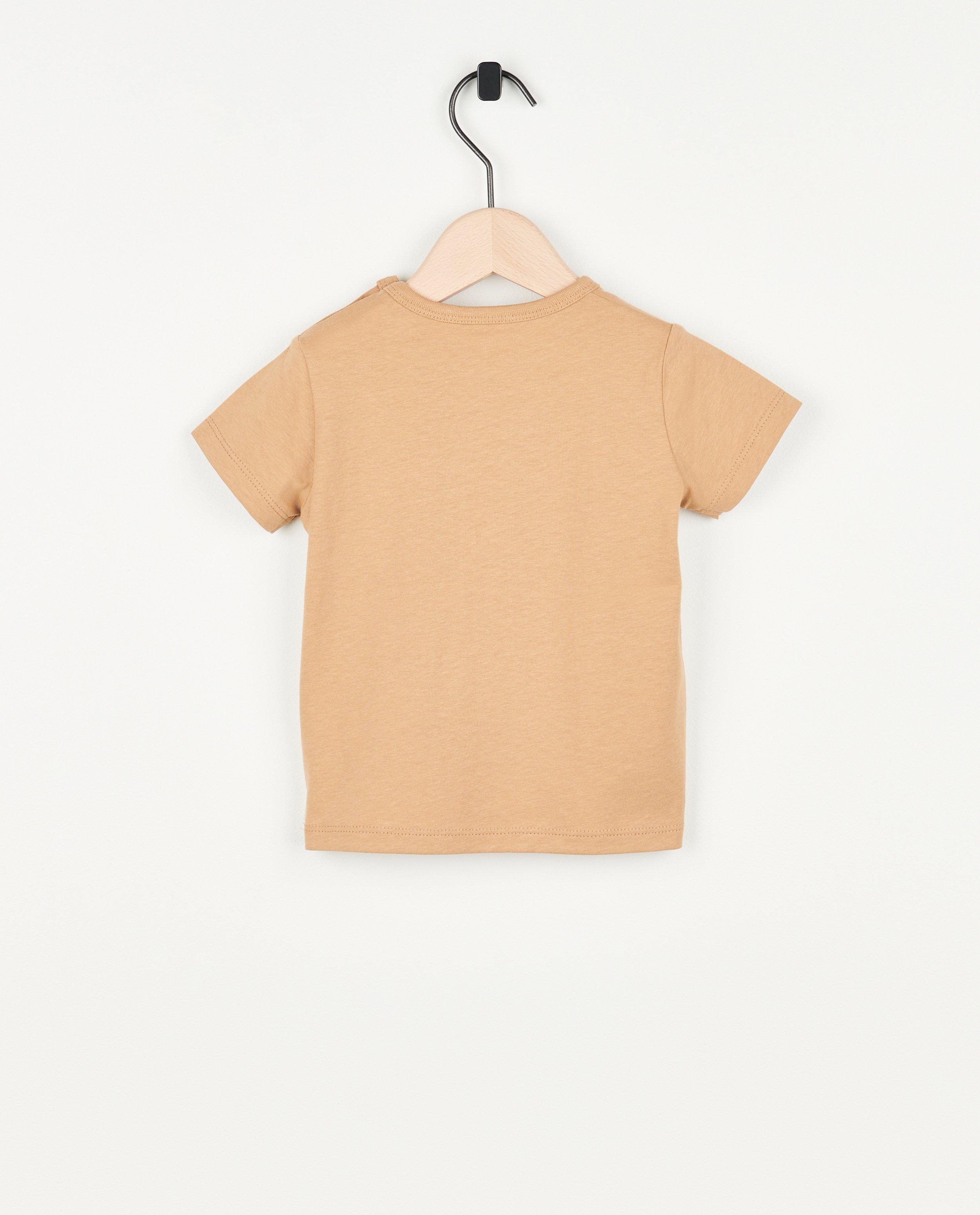 T-shirts - T-shirt brun clair avec une inscription
