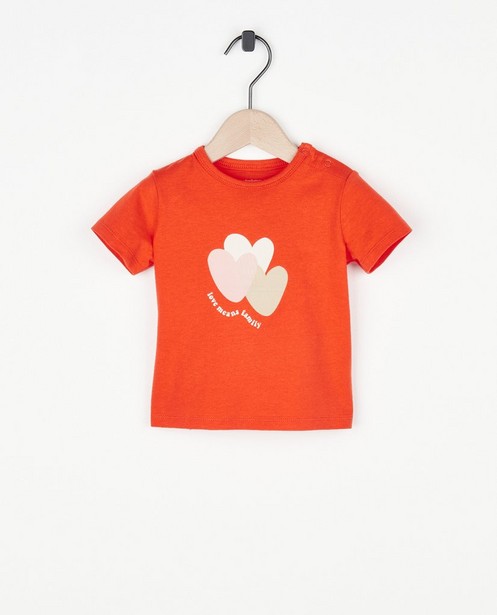 Rood T-shirtje met print, baby - null - Familystories