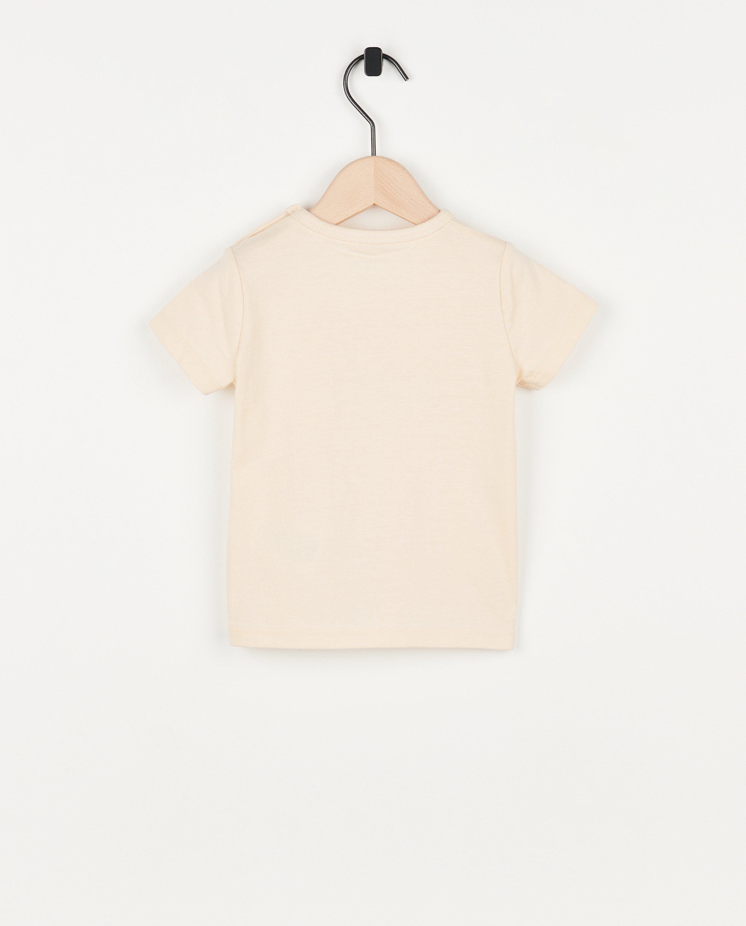 T-shirts - T-shirt beige à inscription