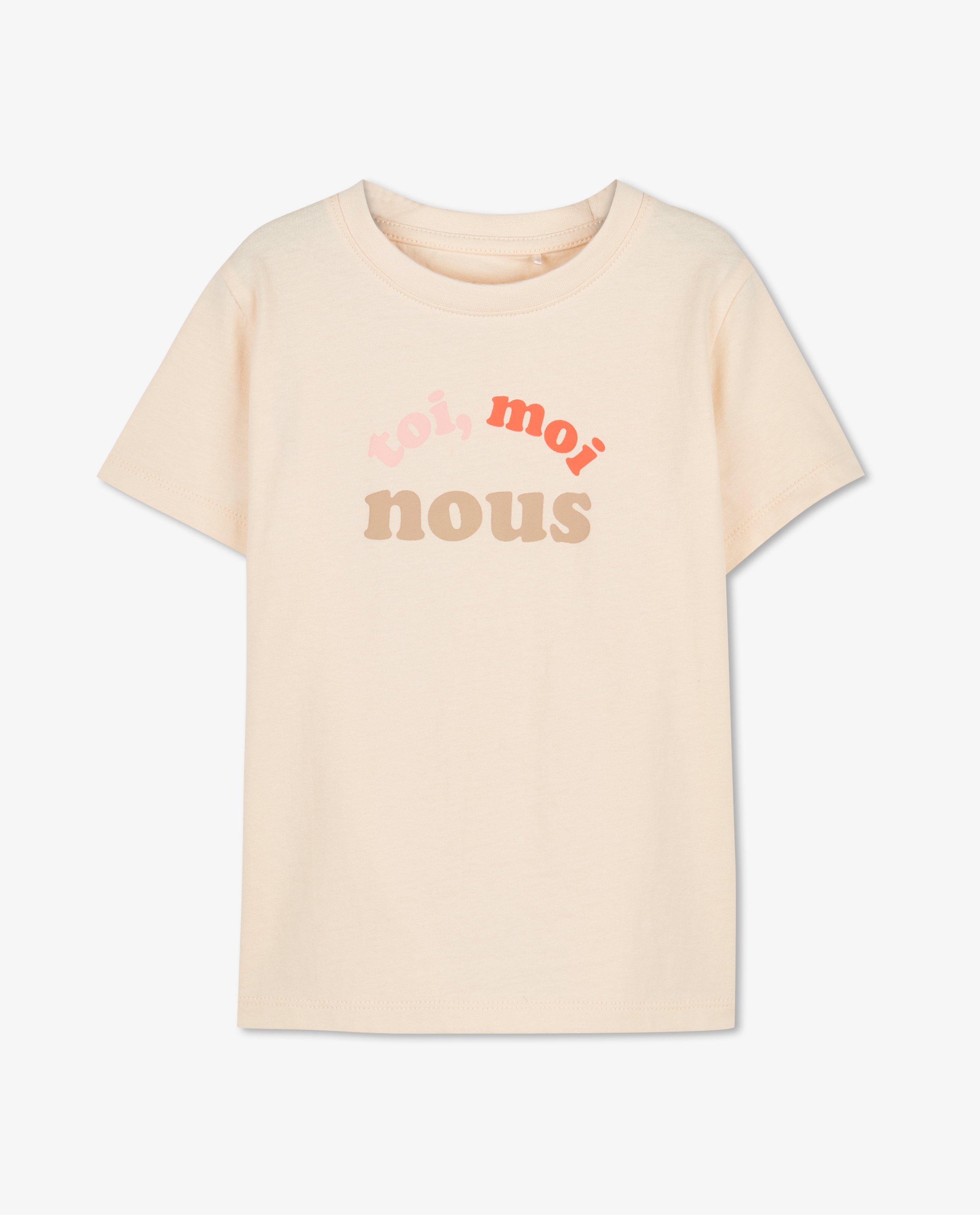 T-shirts - T-shirt beige à inscription, 2-7 ans