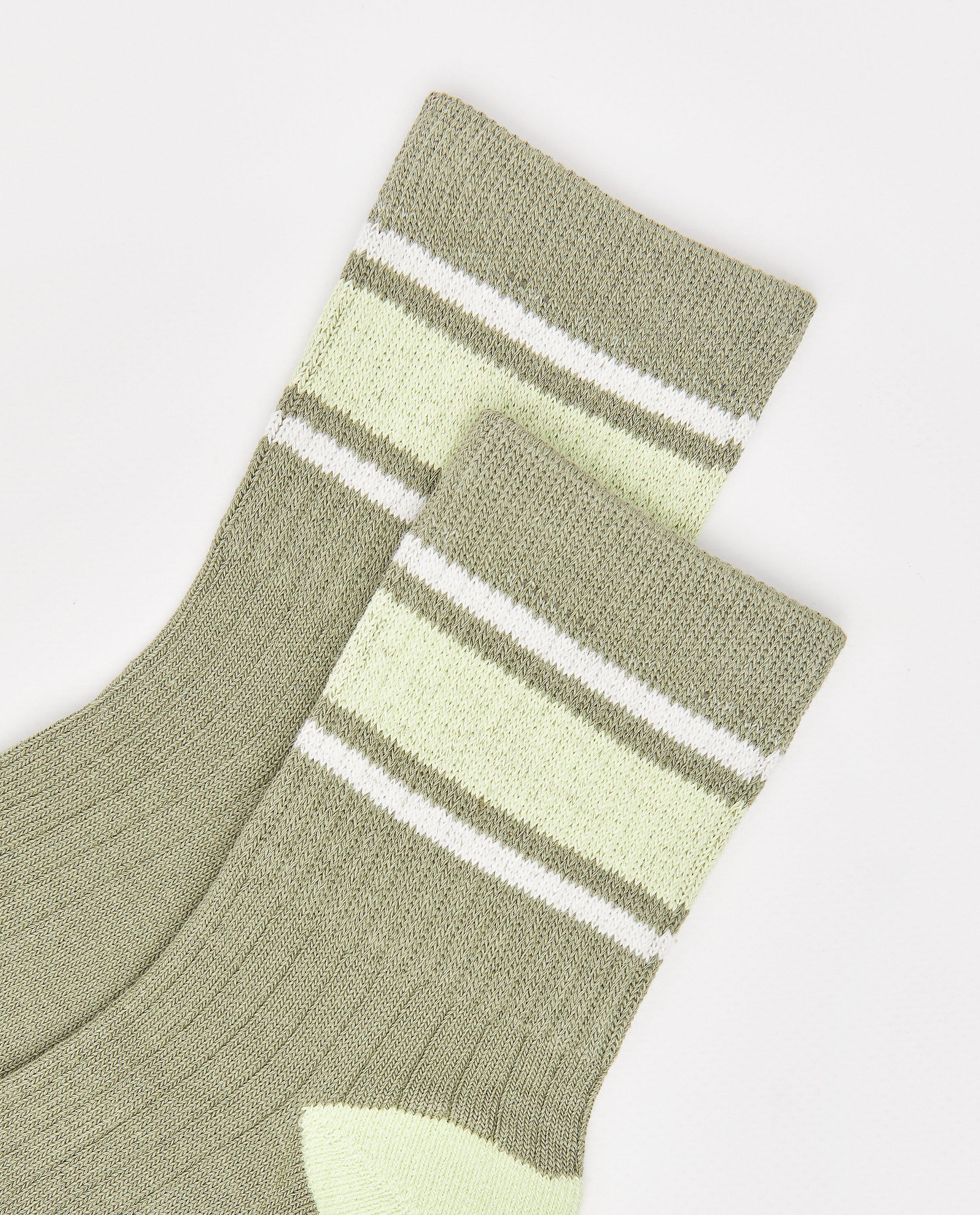 Chaussettes - Chaussettes vertes rayées