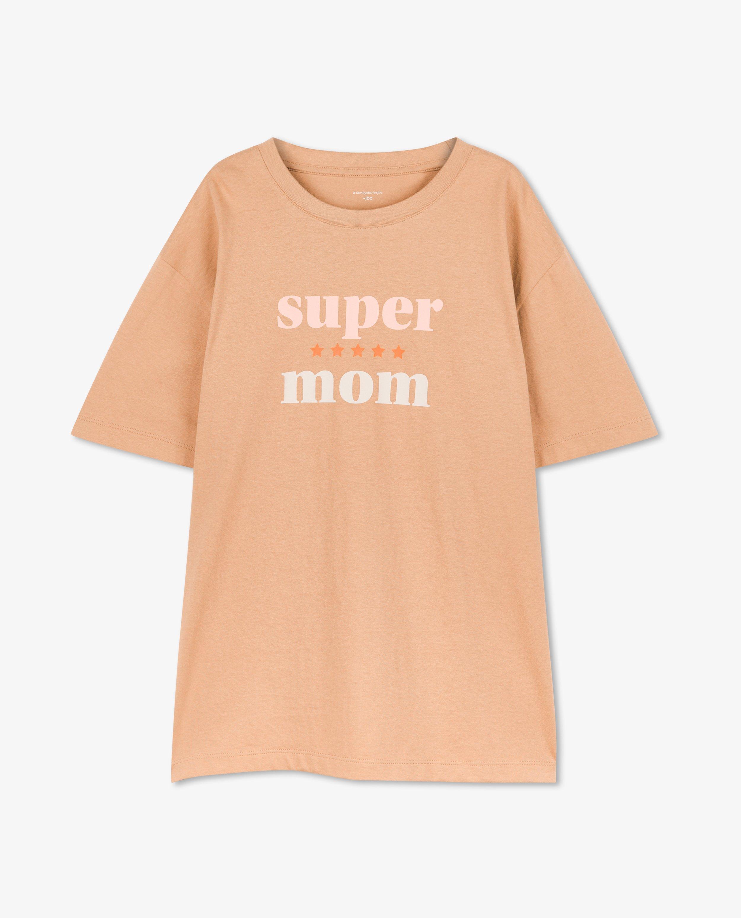 T-shirts - T-shirt brun clair avec une inscription