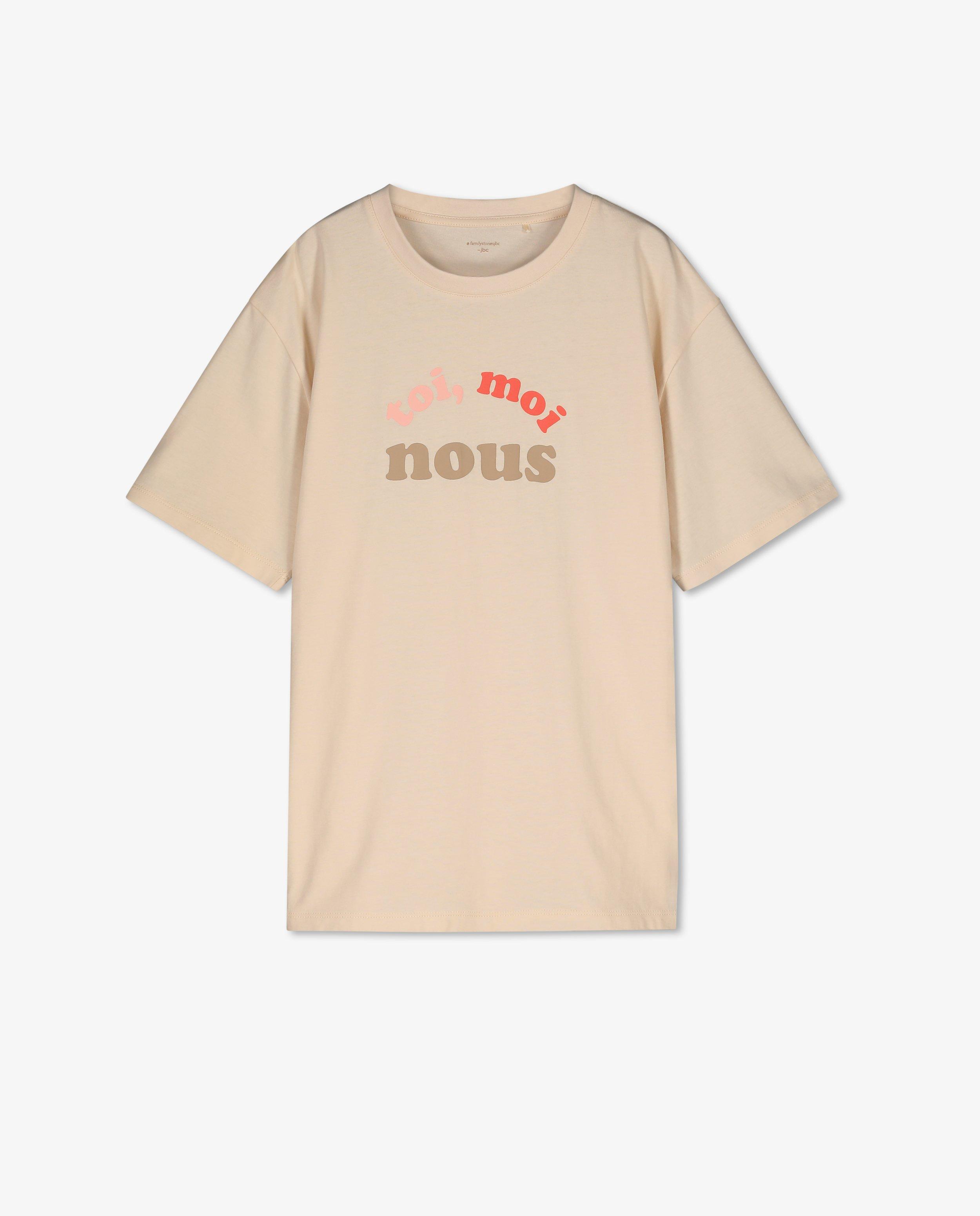 Beige T-shirt met opschrift, dames - Product Detail - wit - afbeelding nummer 5