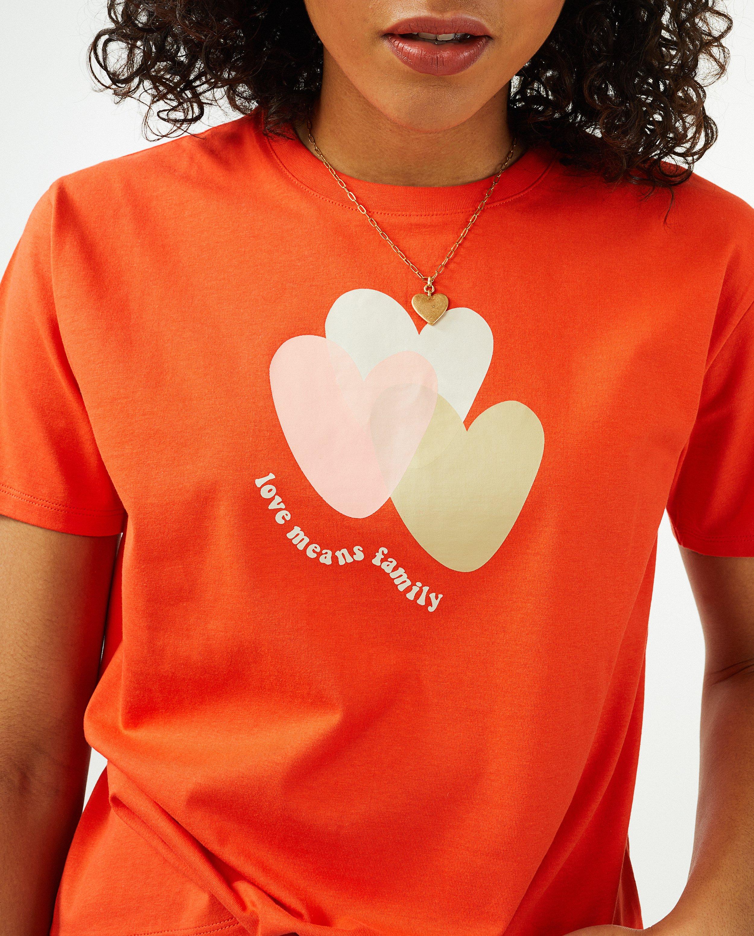 Rood T-shirt met print, dames - Product Detail - felrood - afbeelding nummer 4