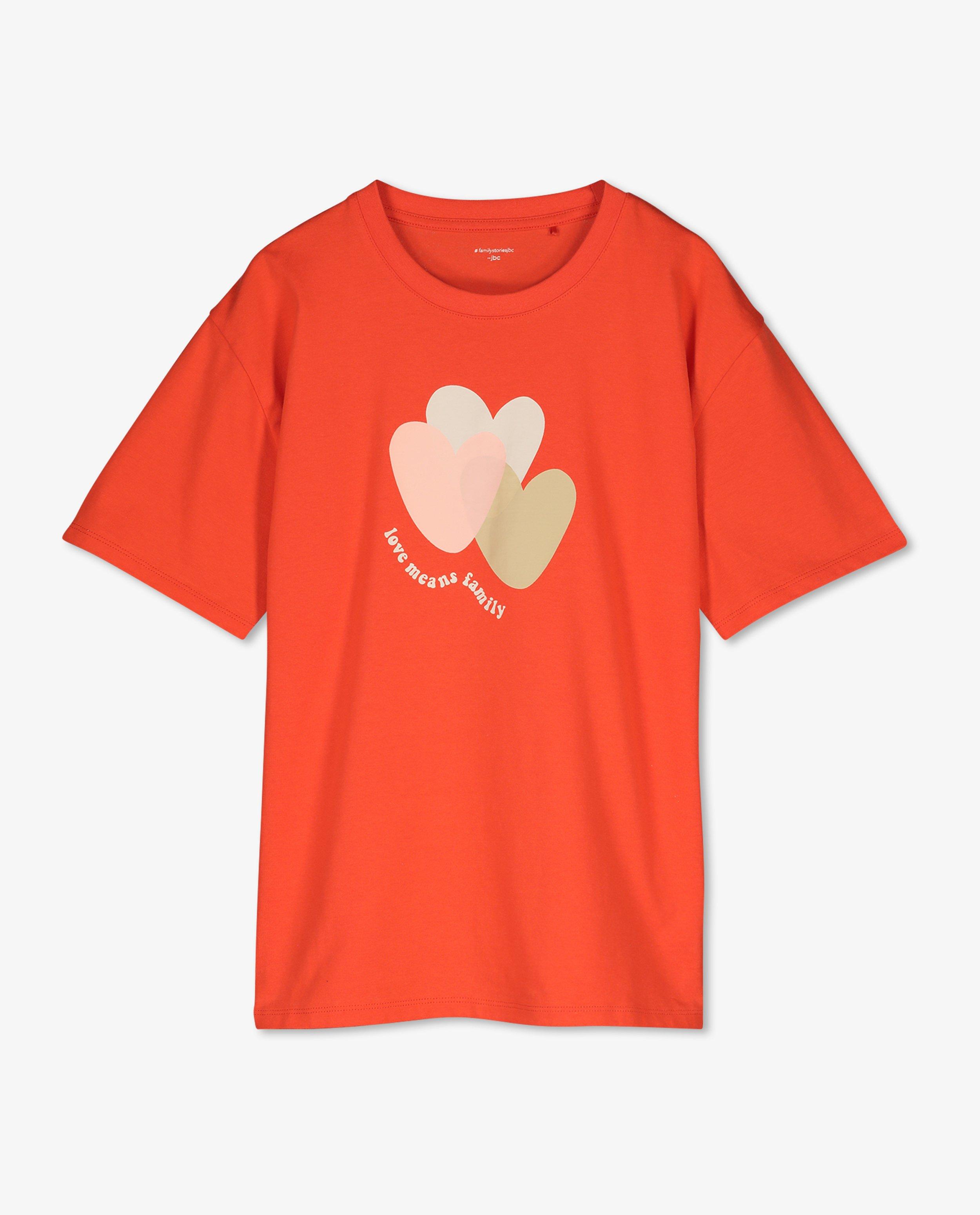 Rood T-shirt met print, dames - Product Detail - felrood - afbeelding nummer 5