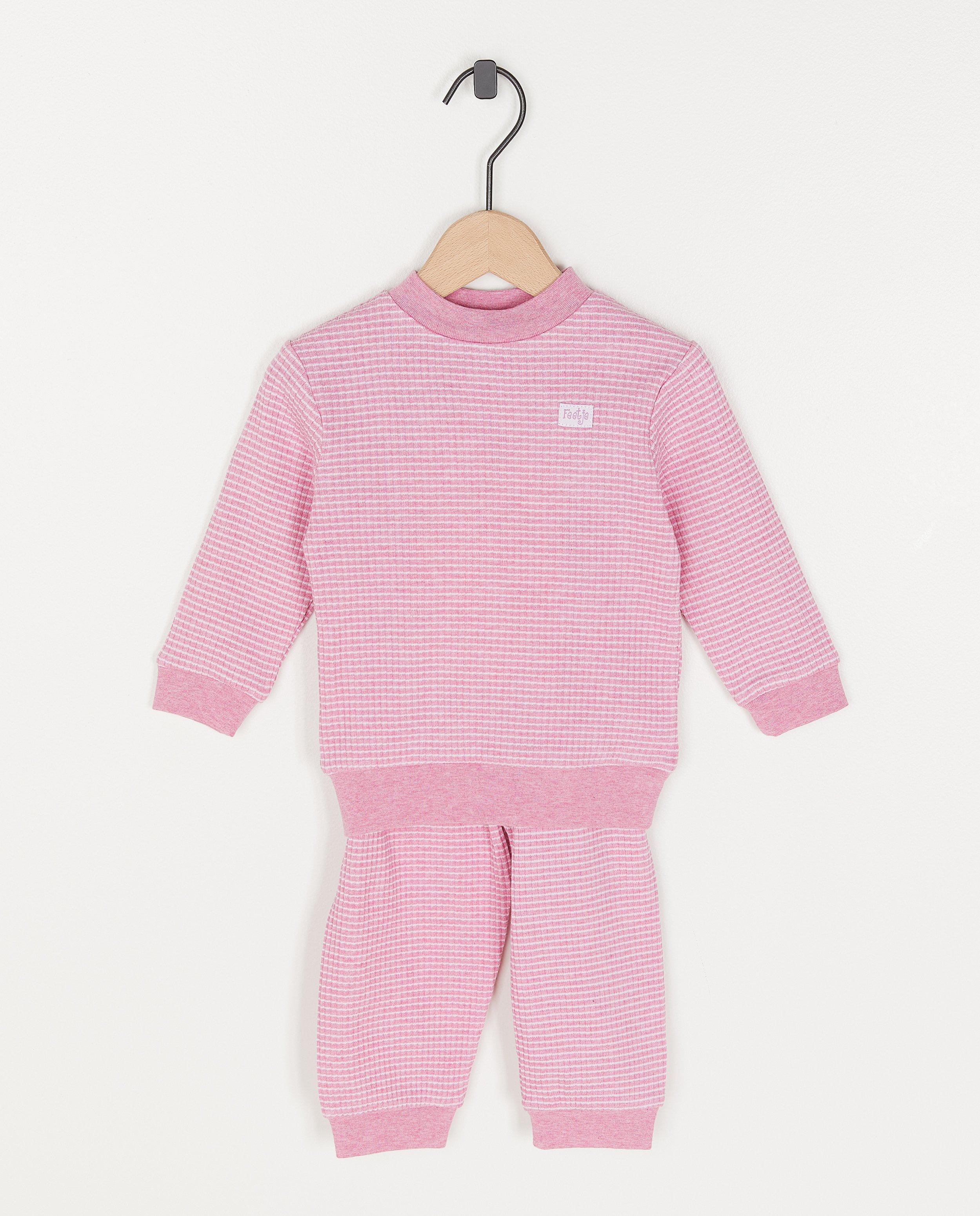 Pyjama rose rayé Feetje - null - Feetje