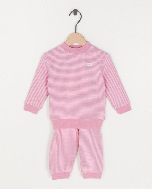 Roze pyjama met strepen Feetje - null - Feetje