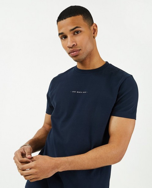 T-shirts - Bruin T-shirt met opschrift