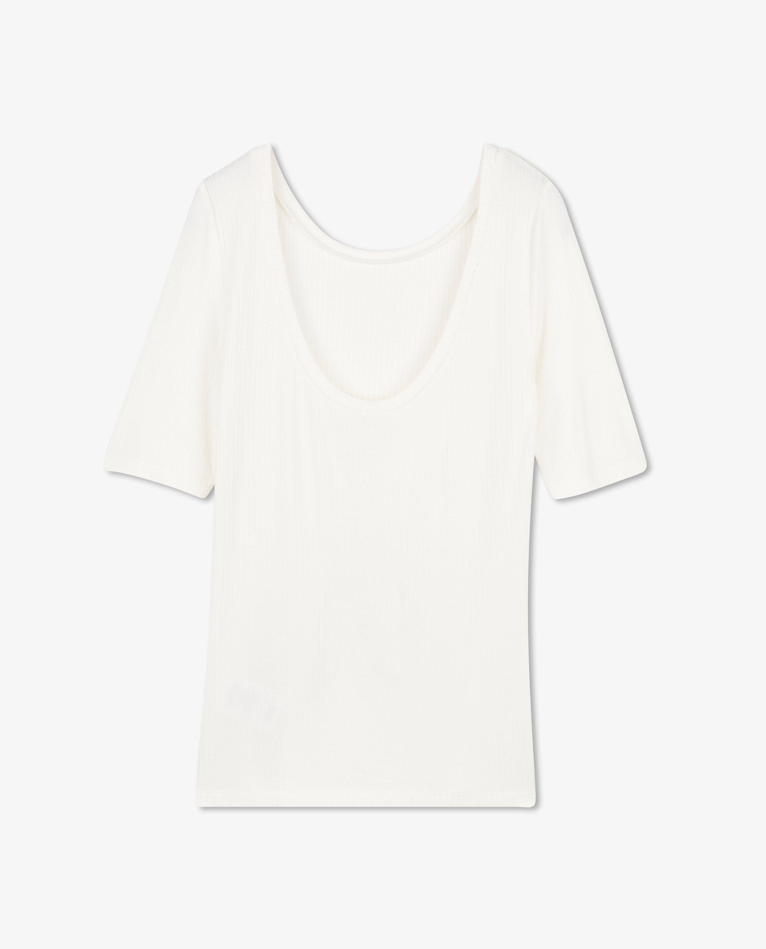 T-shirts - T-shirt blanc côtelé Dina Tersago