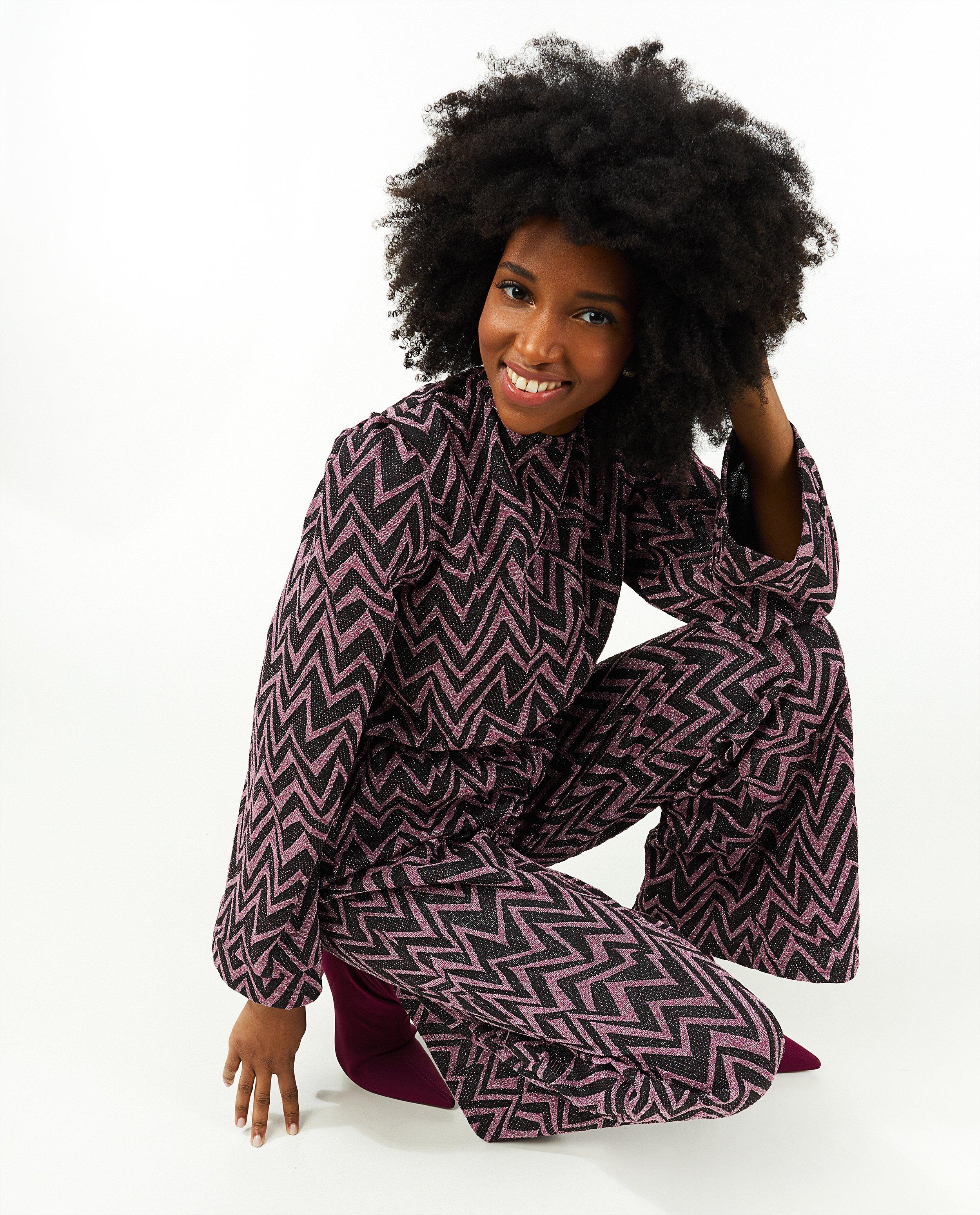 Jumpsuit - Zwart-roze jumpsuit Ella Italia