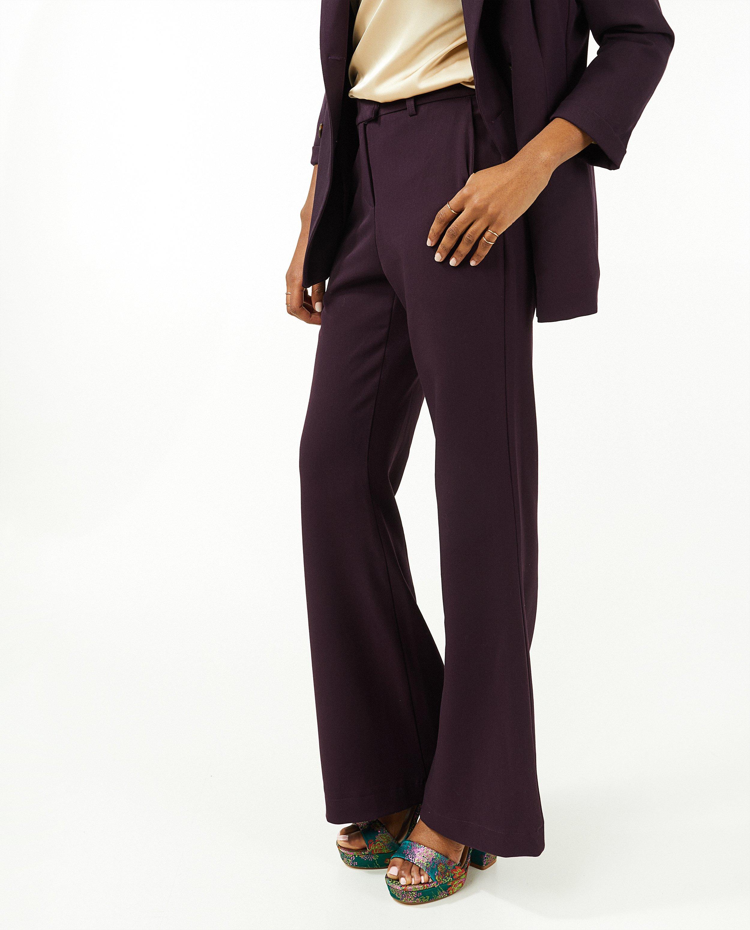 Broeken - Donkerpaarse broek Ella Italia