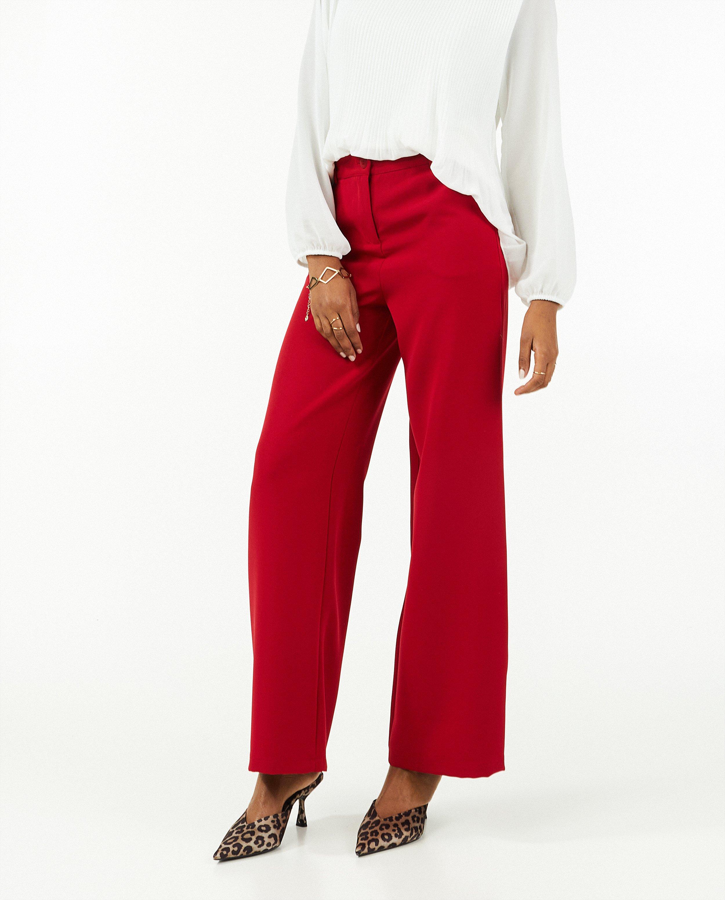 Broeken - Rode broek Ella Italia