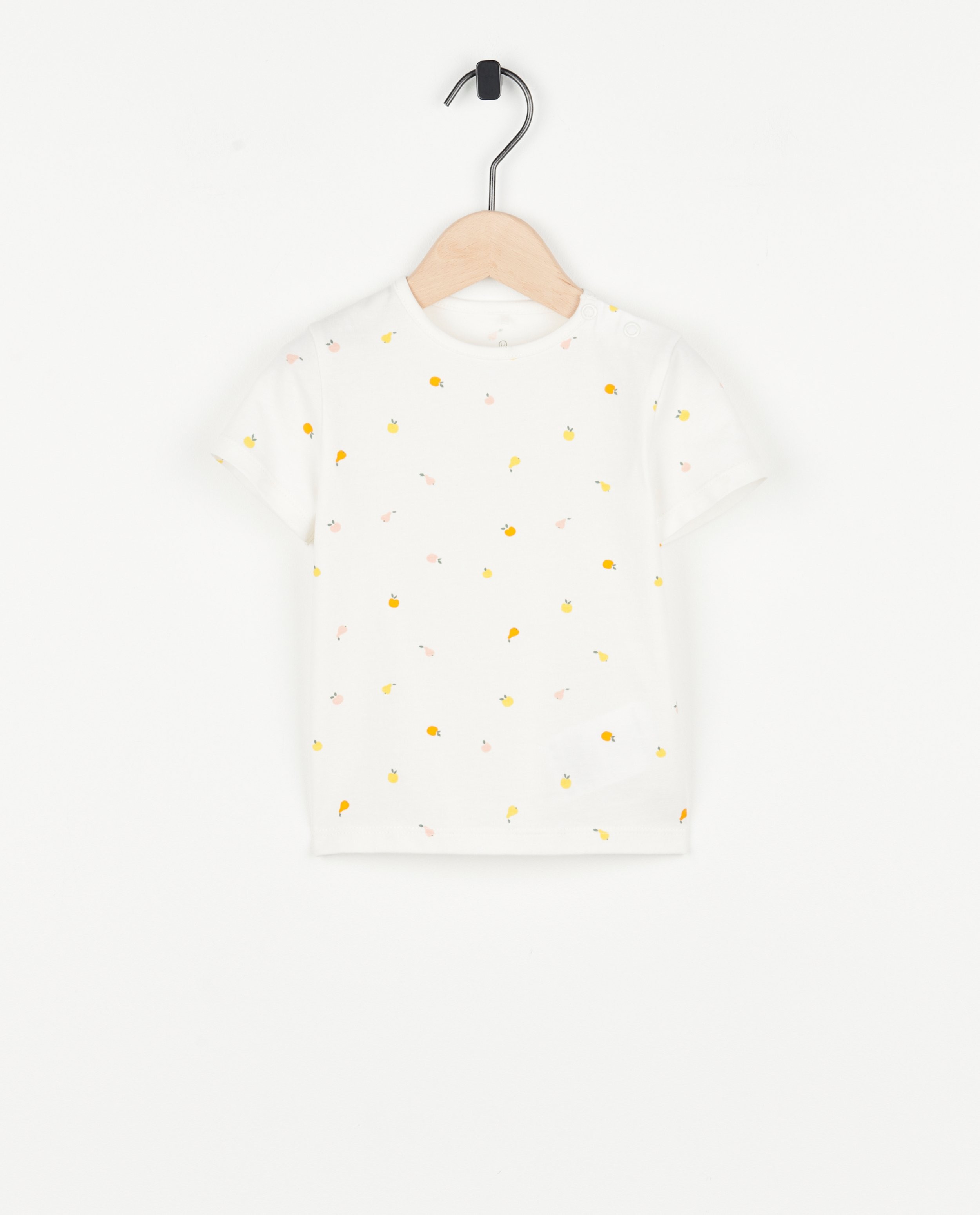 Wit T-shirt met regenboogprint - null - Cuddles and Smiles