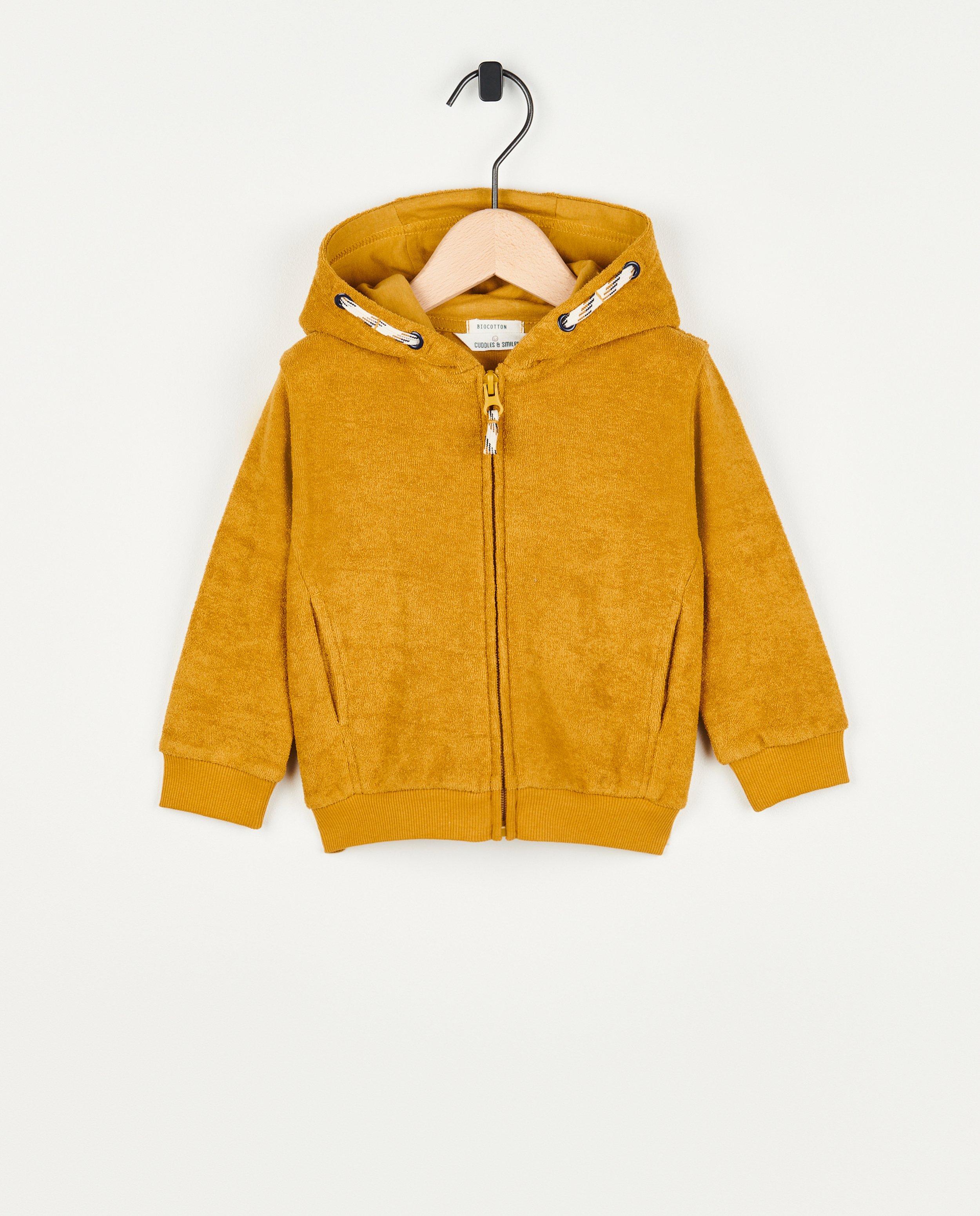 Bruine cardigan met rits - null - Cuddles and Smiles