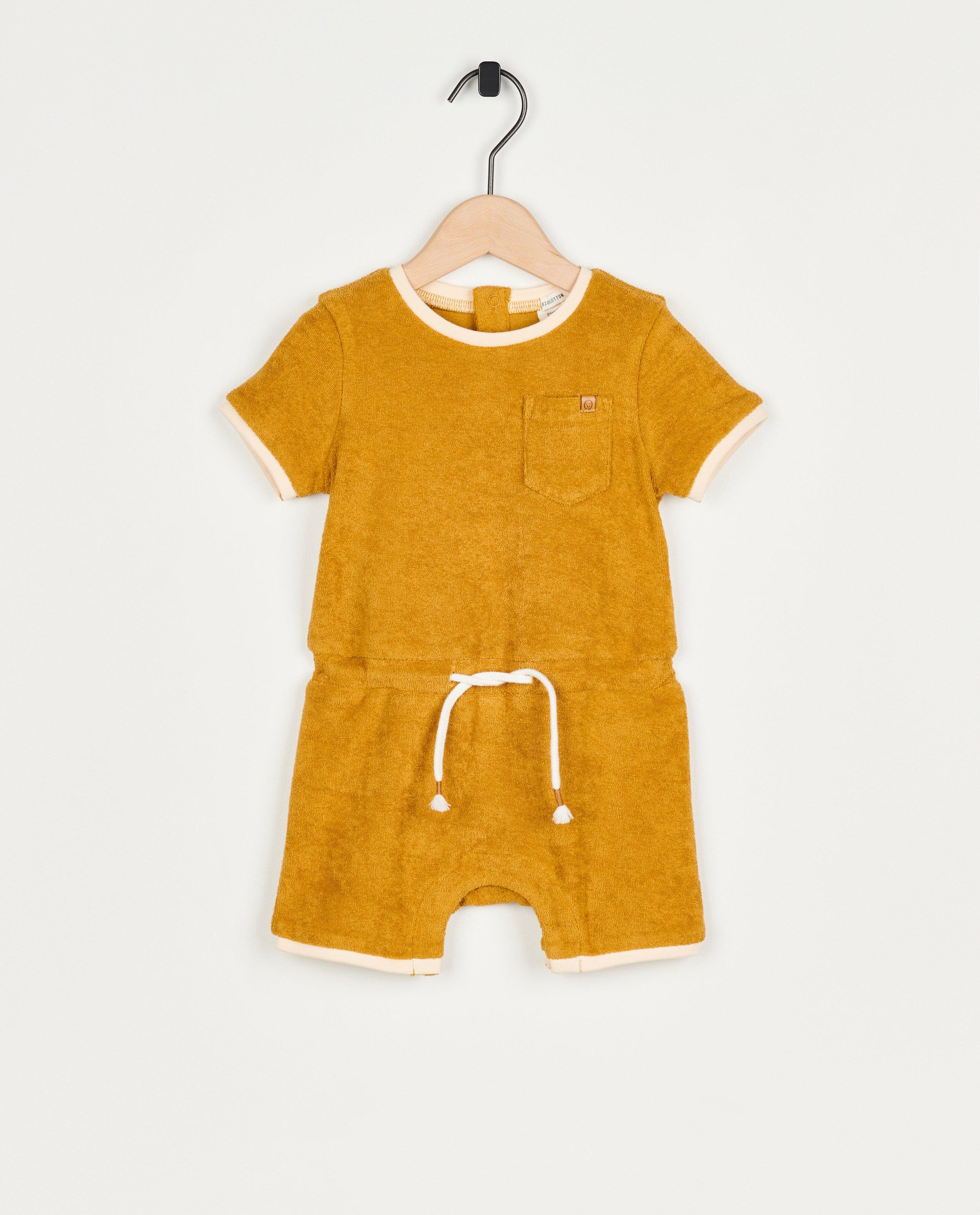 Jumpsuit - Sponsen jumpsuit in bruin