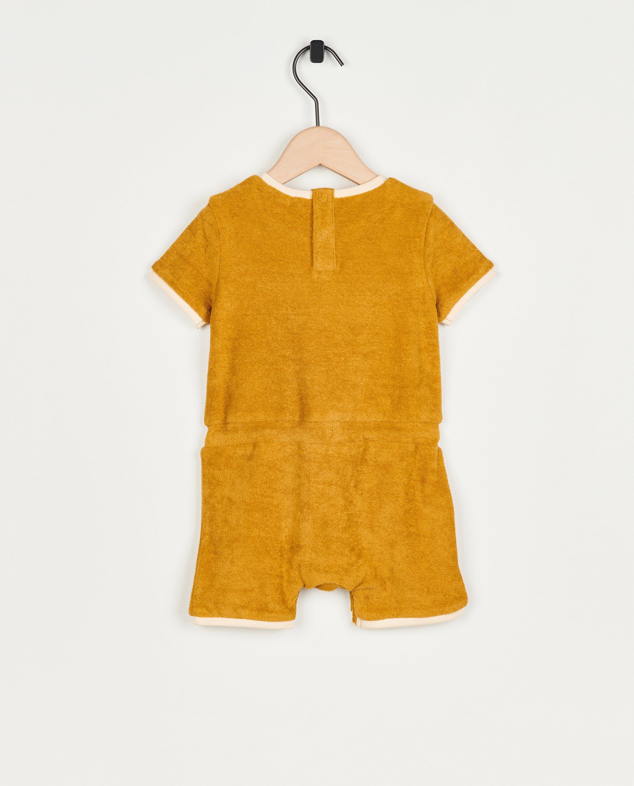 Jumpsuit - Sponsen jumpsuit in bruin