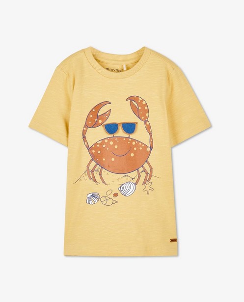 T-shirt jaune avec un crabe Minymo - null - Minymo