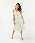Kleedjes - Witte jurk met knopenrij