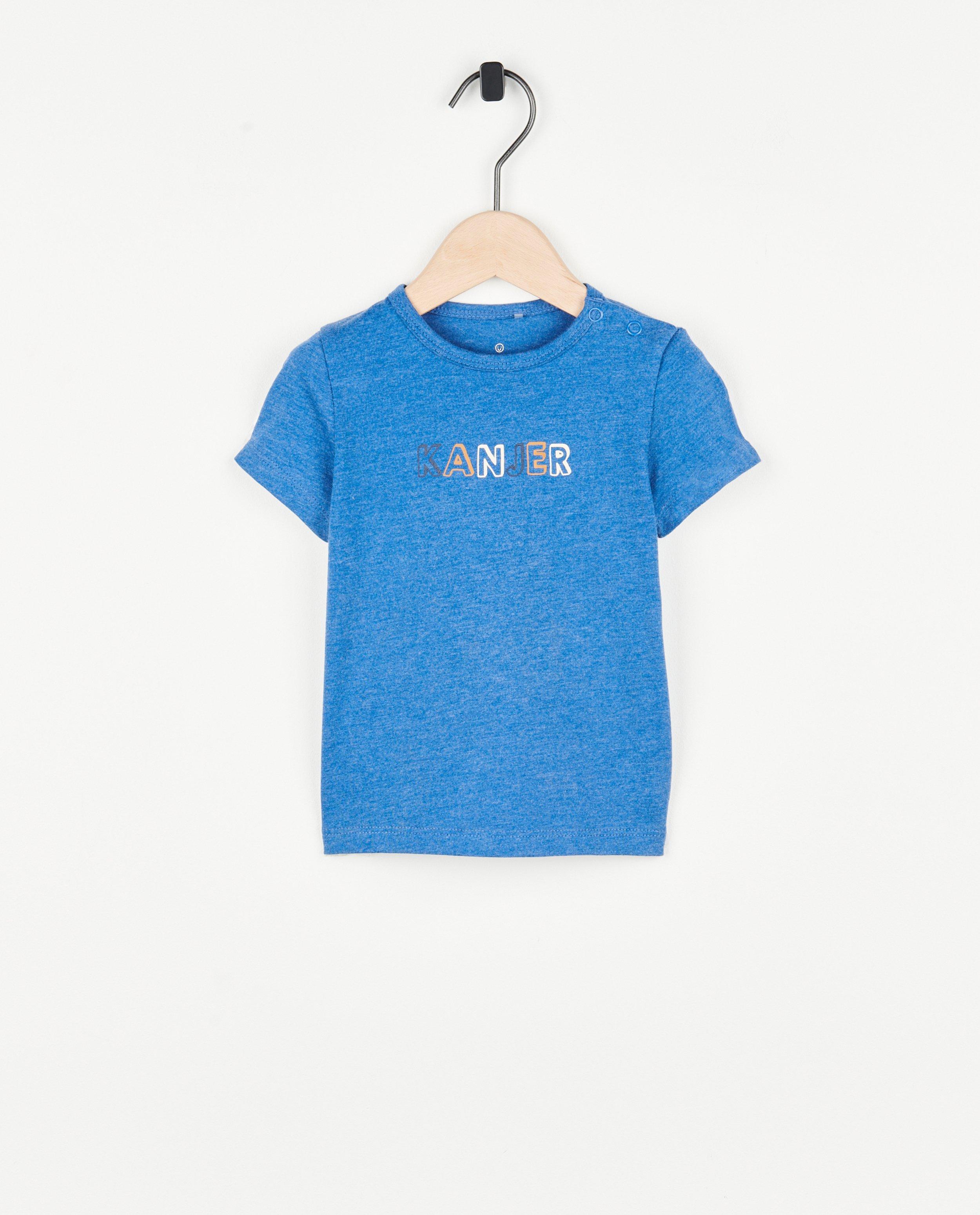 Blauw T-shirt met opschrift - null - Cuddles and Smiles