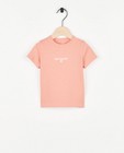 Roze T-shirt met opschrift - null - Cuddles and Smiles