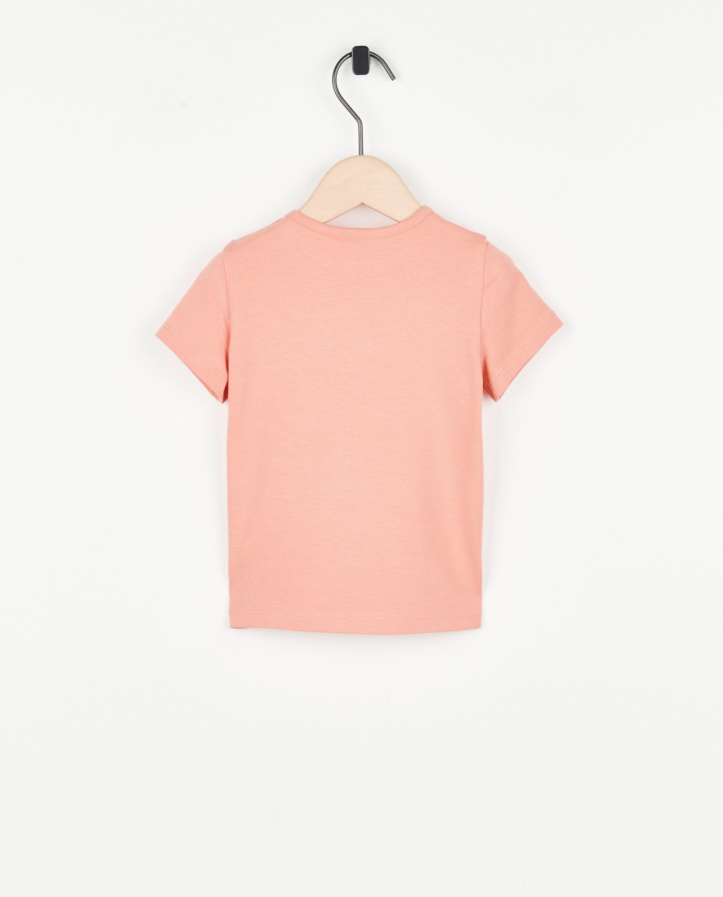 T-shirts - T-shirt rose à inscription
