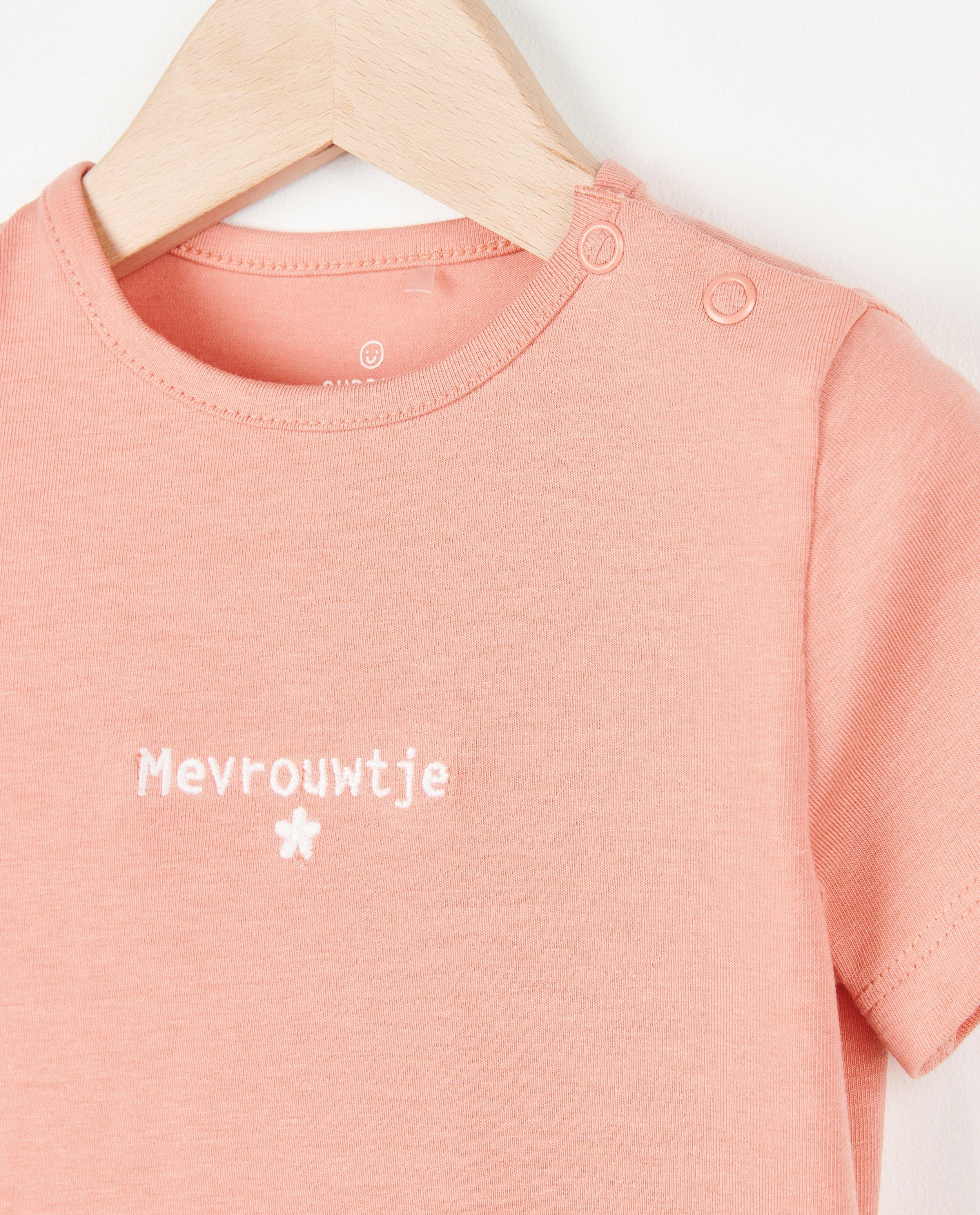 T-shirts - T-shirt rose à inscription