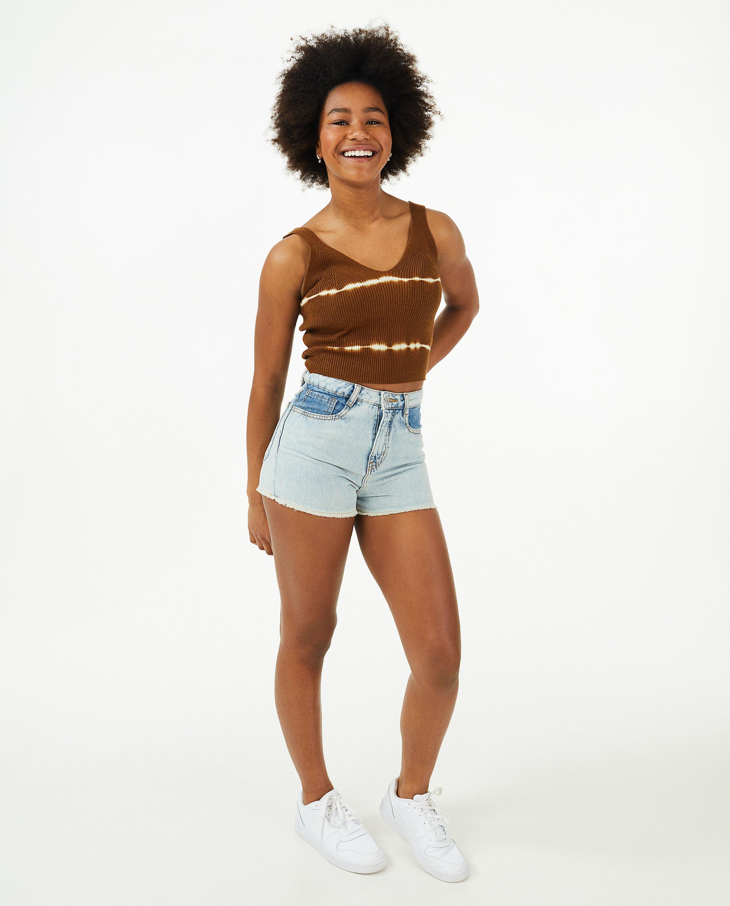 Bruine top met ribpatroon - null - Groggy
