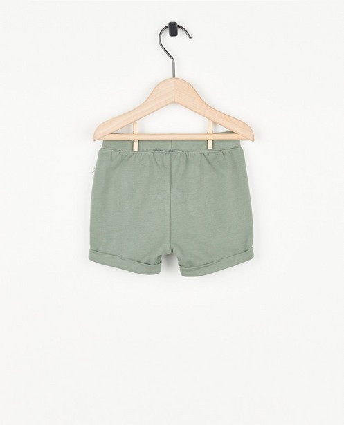 Shorts - Short vert avec cordon de serrage sous tunnel