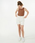 Witte short met fronsaccent - null - I AM