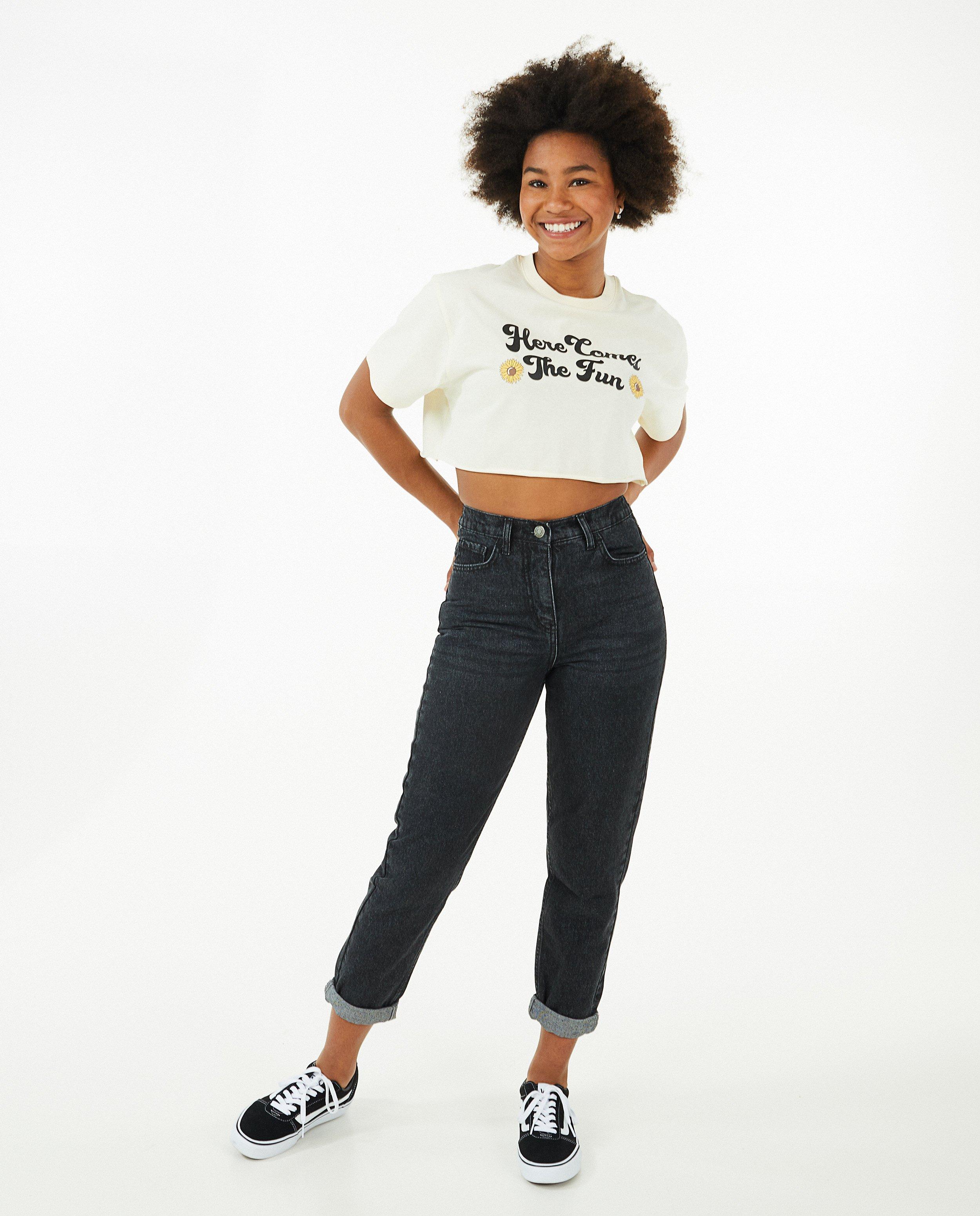 Zwarte mom jeans Renee - null - Groggy