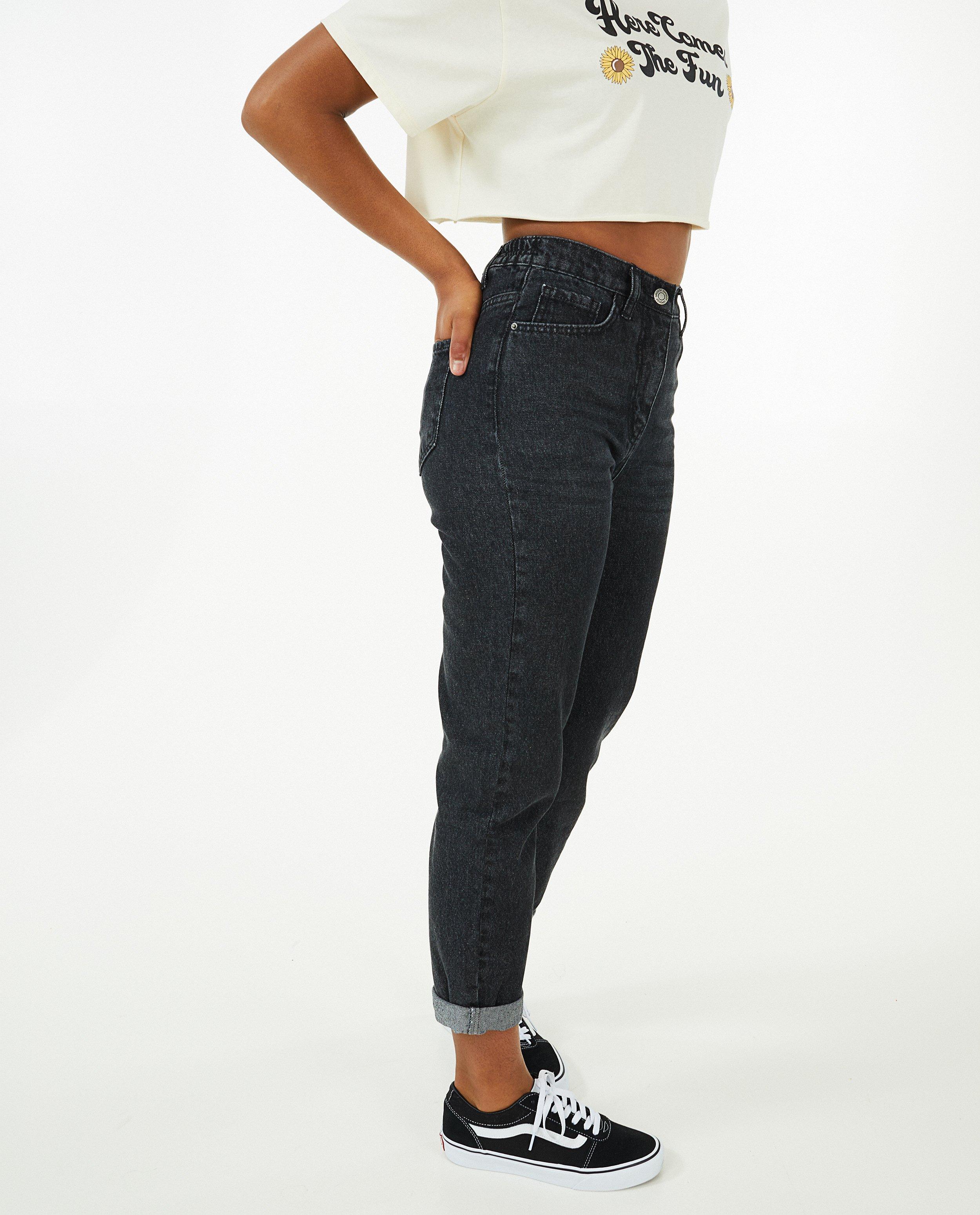 Jeans - Zwarte mom jeans Renee