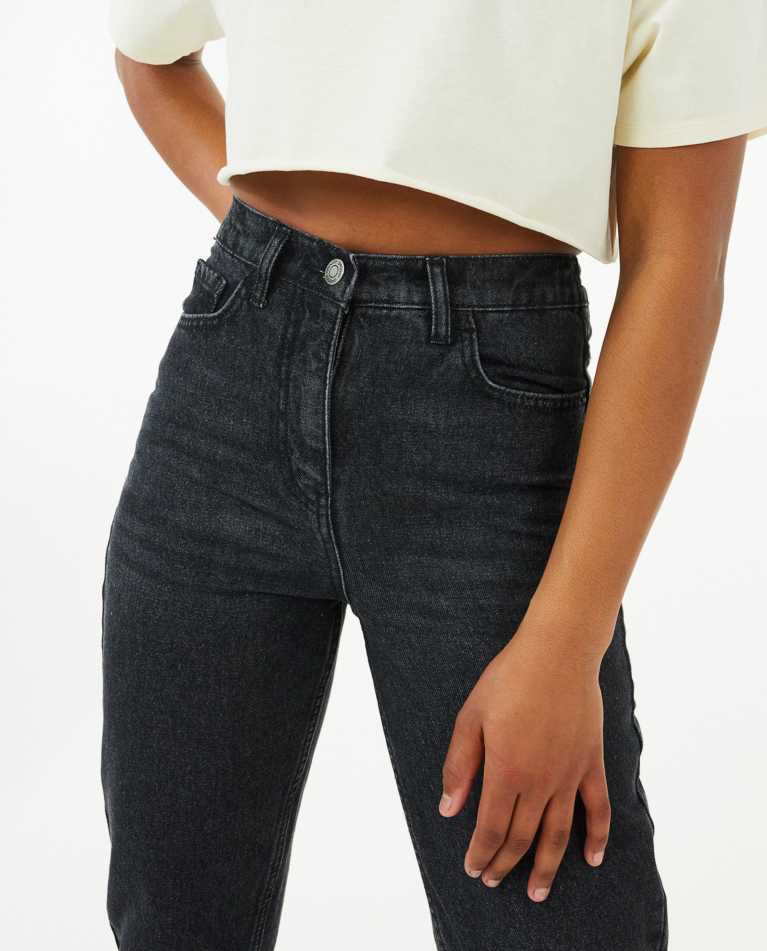 Jeans - Jeans mom noir Renee